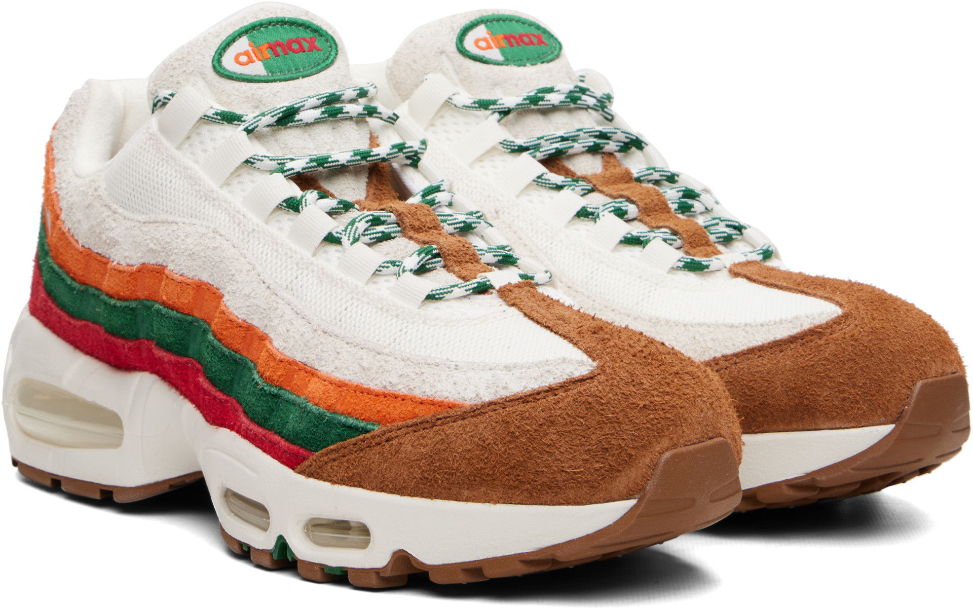 Nike - Baskets Air Max 95 Big Bubble blanc et brun