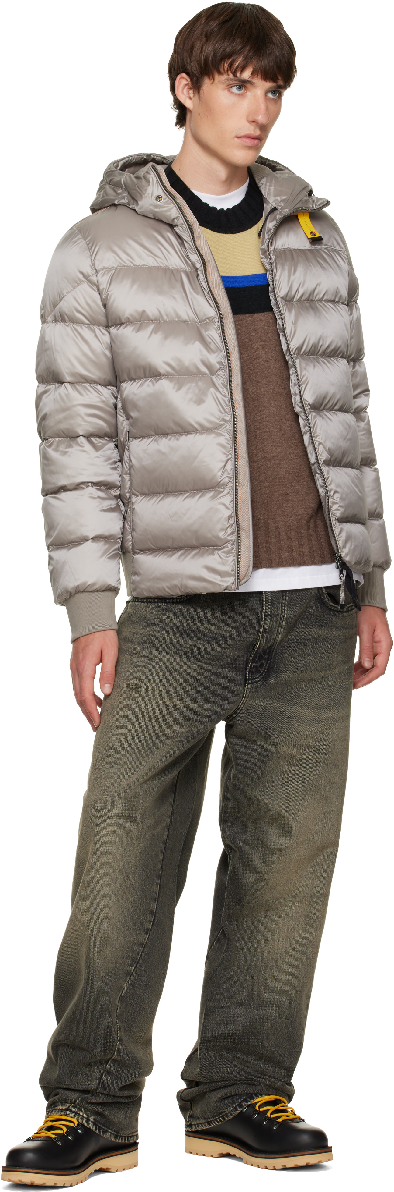 Parajumpers - Gray Pharrell Hooded Bomber Jacket