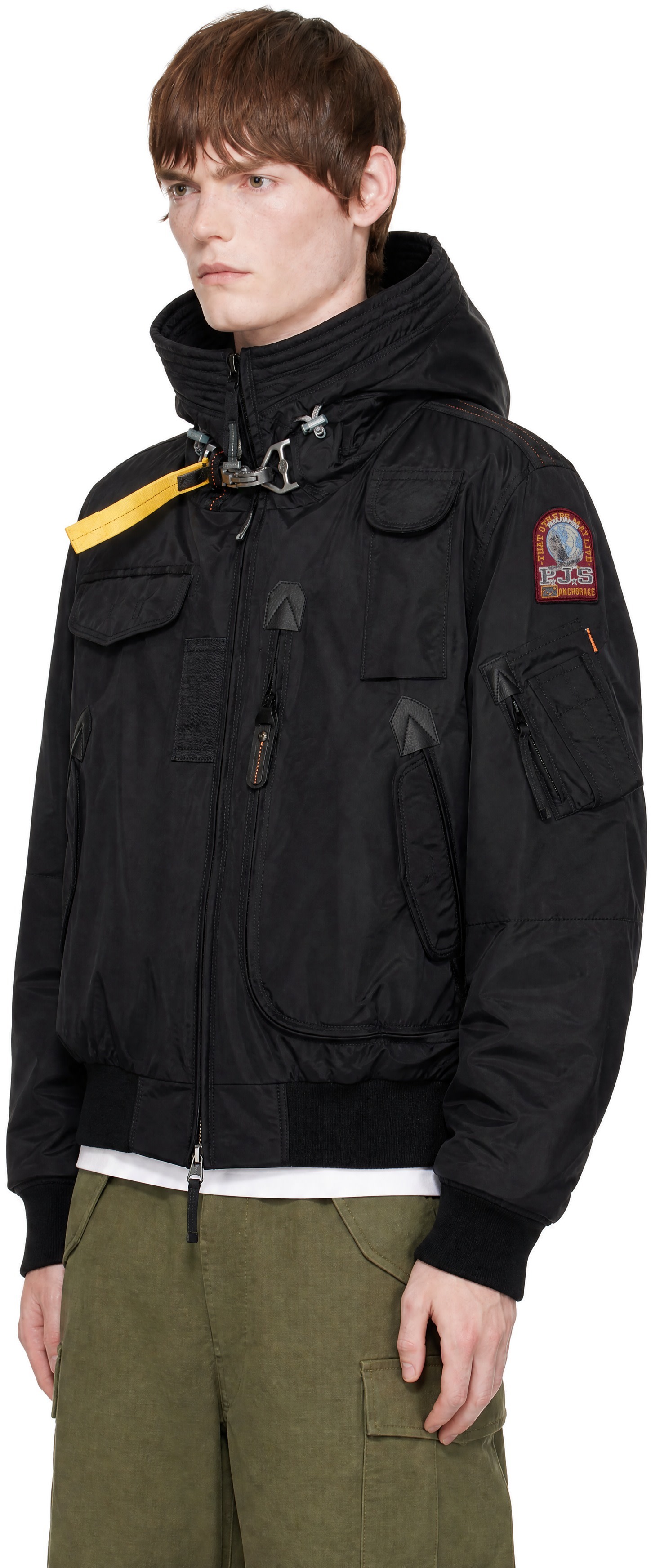 Parajumpers - Black Gobi Hooded Down Bomber Jacket