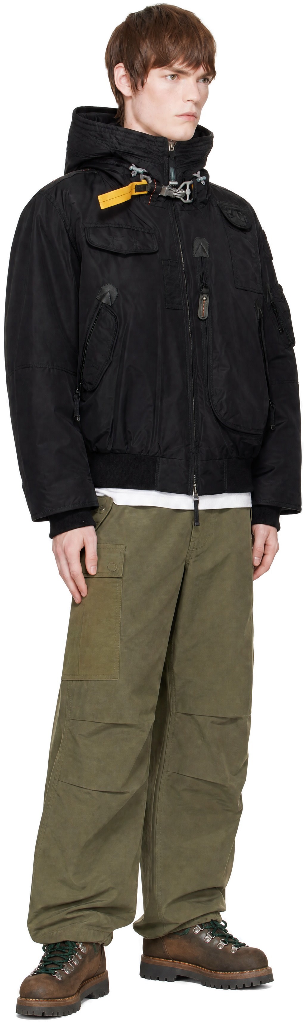 Parajumpers - Black Gobi Hooded Down Bomber Jacket