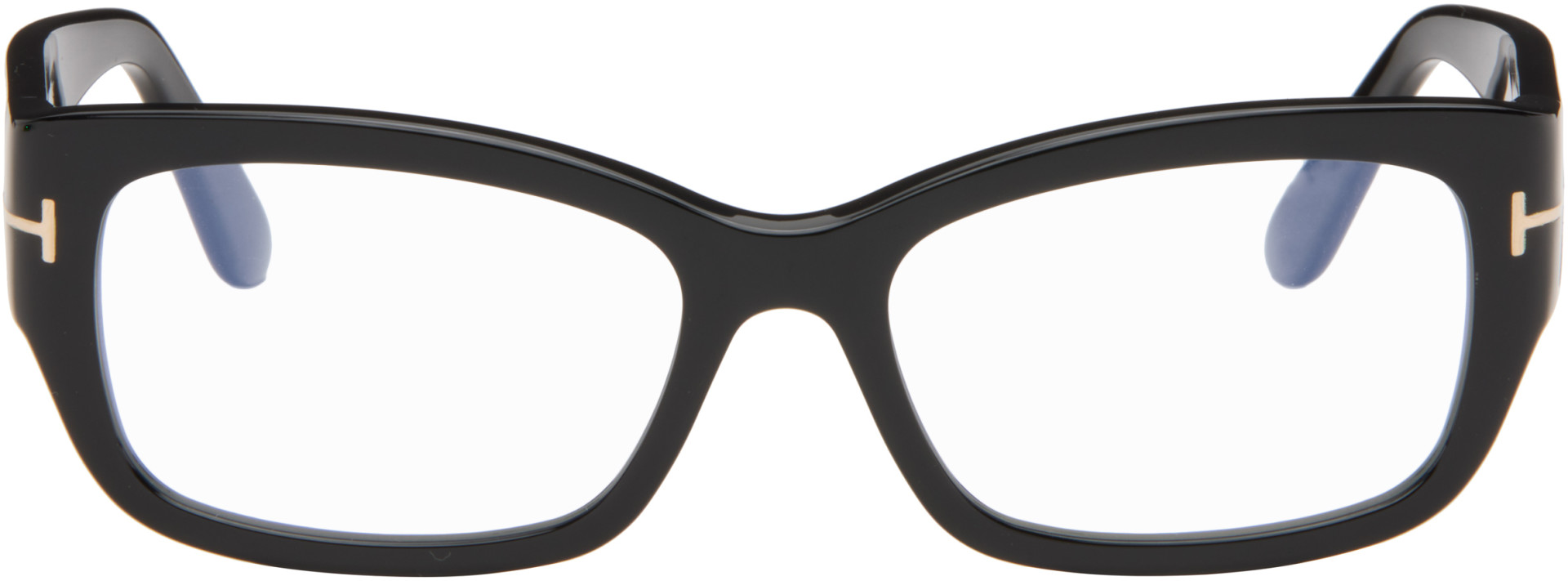 TOM FORD - Black Rectangular Blue Light Glasses