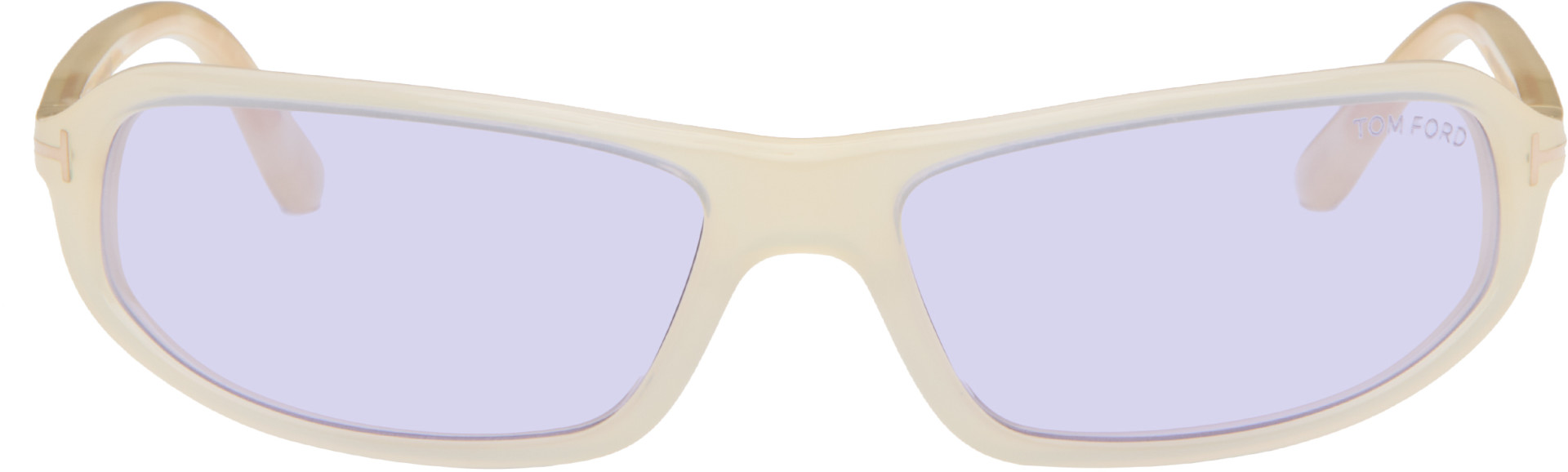 TOM FORD - Off-White Addison Sunglasses