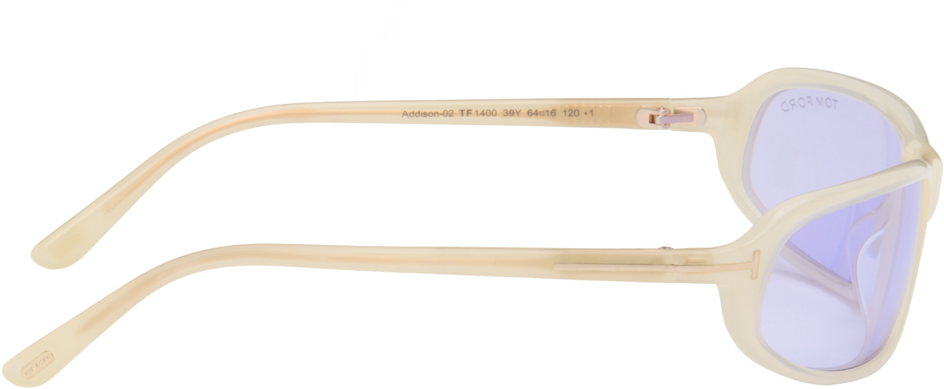 TOM FORD - Lunettes de soleil Addison blanc cassé
