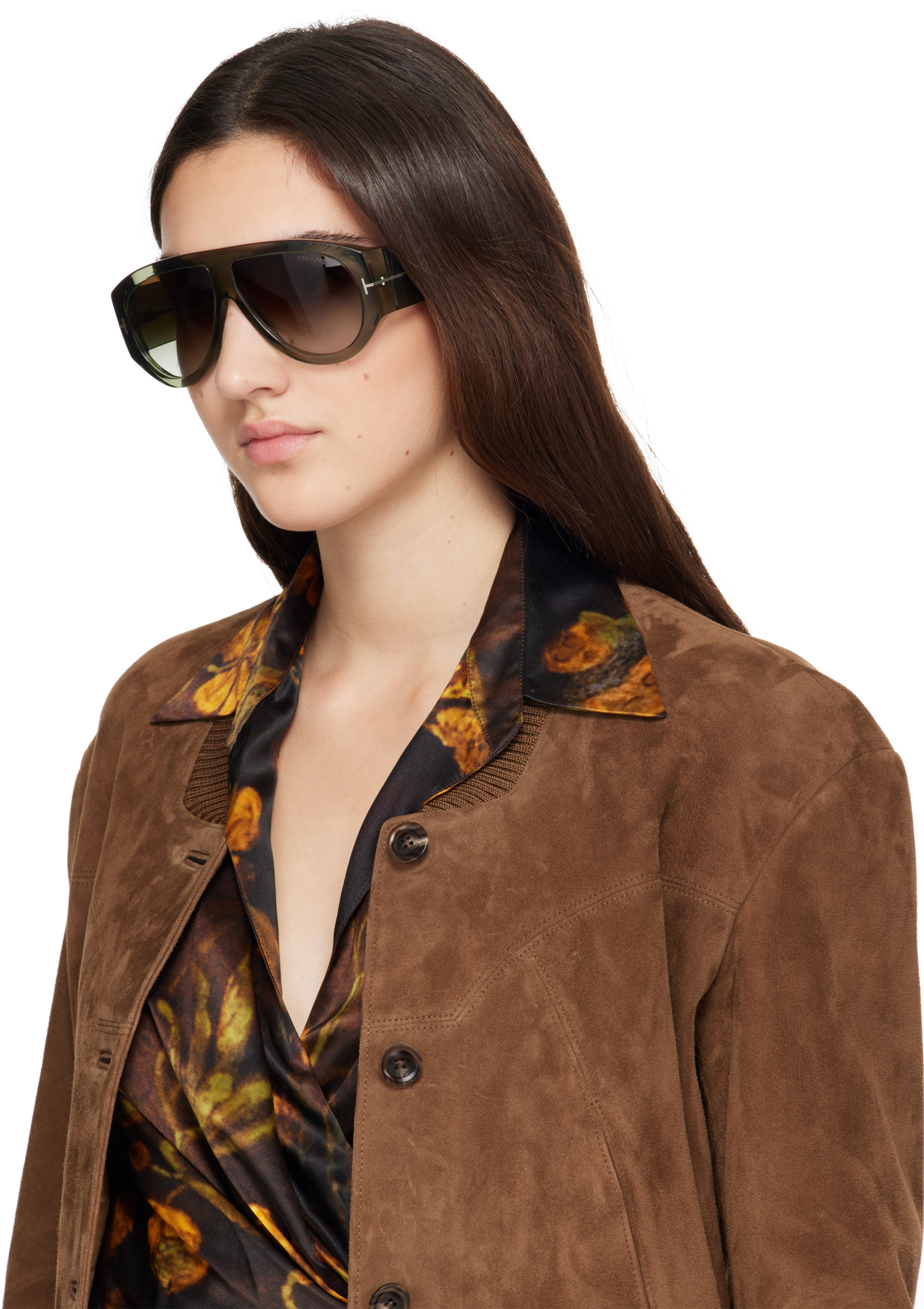 TOM FORD - Lunettes de soleil Bronson vertes