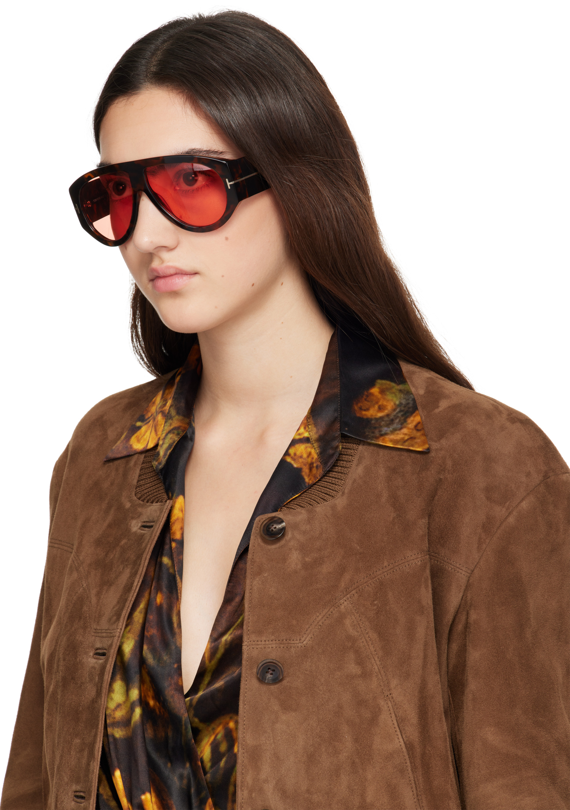 TOM FORD - Lunettes de soleil Bronson brunes