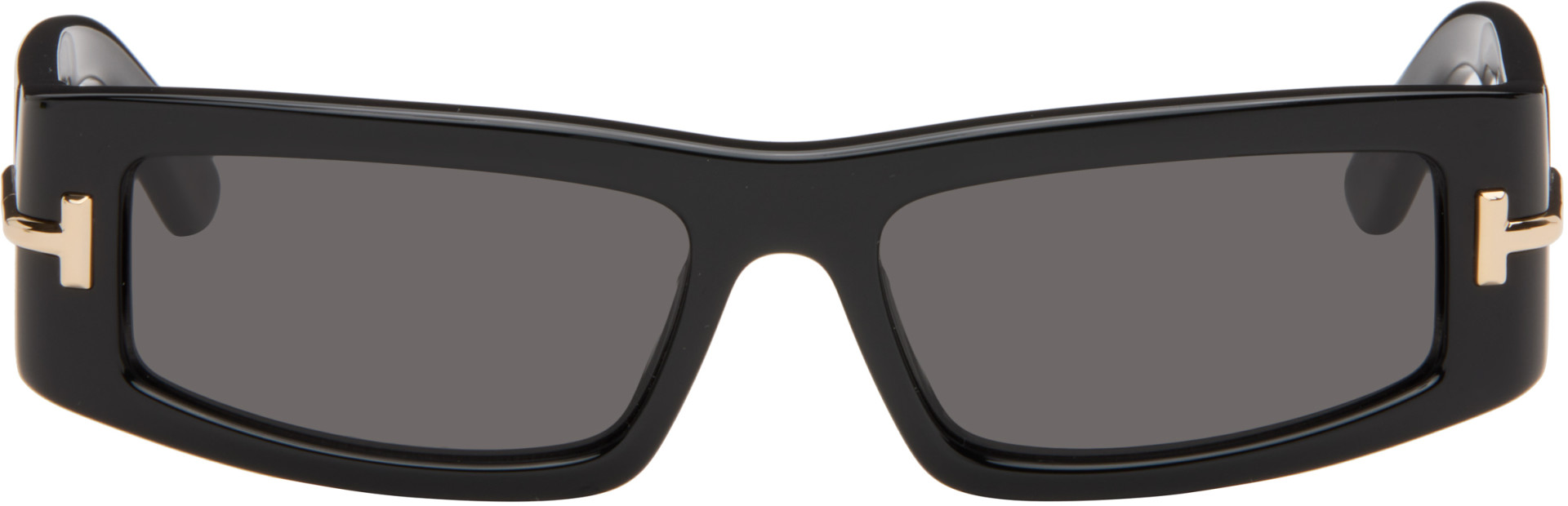TOM FORD - Black Icon Rectangular Acetate Sunglasses