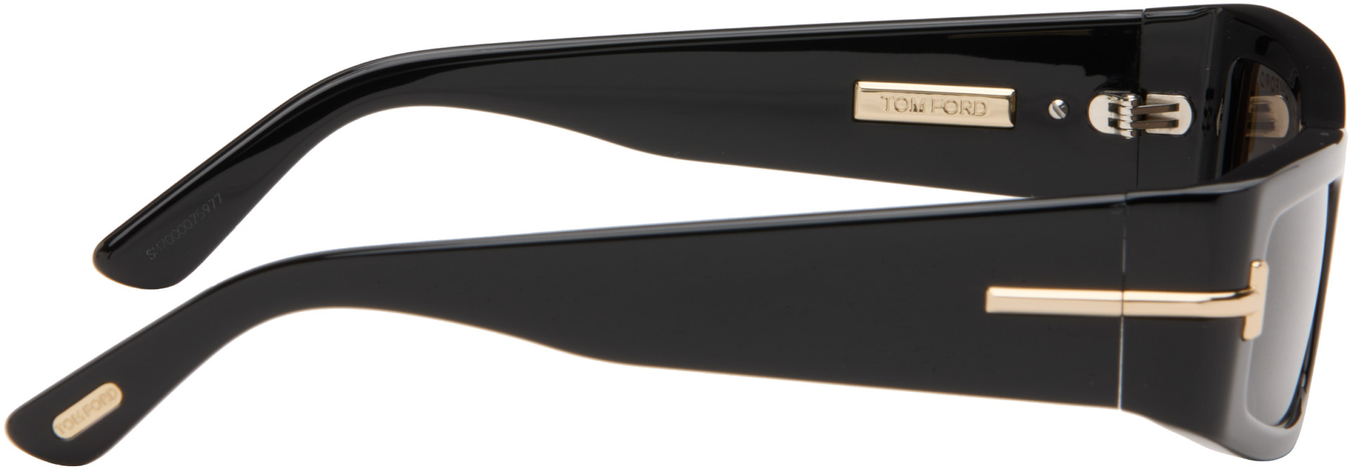 TOM FORD - Black Icon Rectangular Acetate Sunglasses