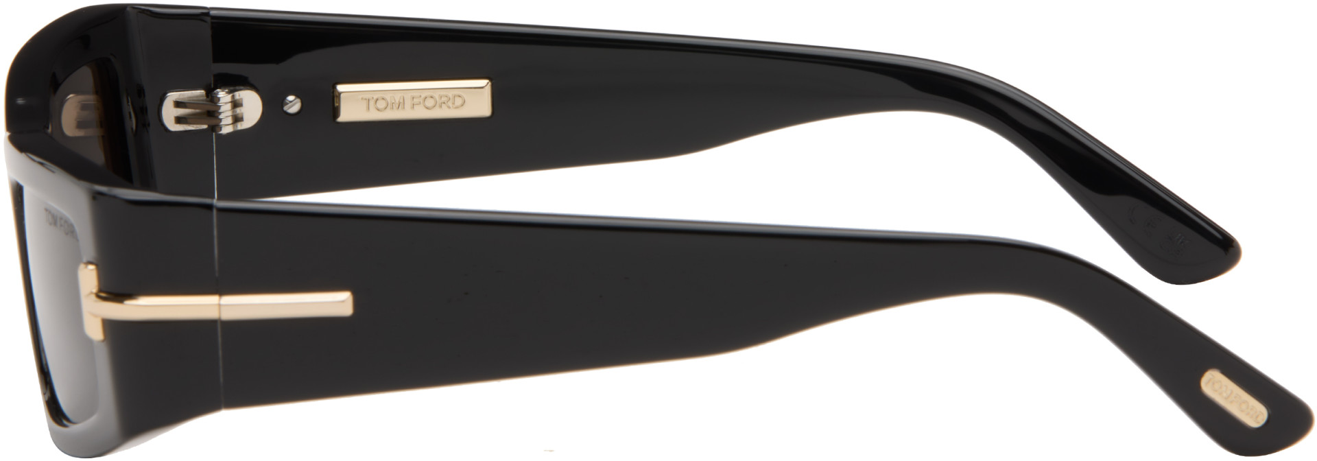 TOM FORD - Black Icon Rectangular Acetate Sunglasses