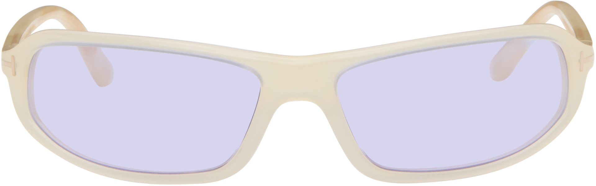 TOM FORD - Off-White Addison Sunglasses