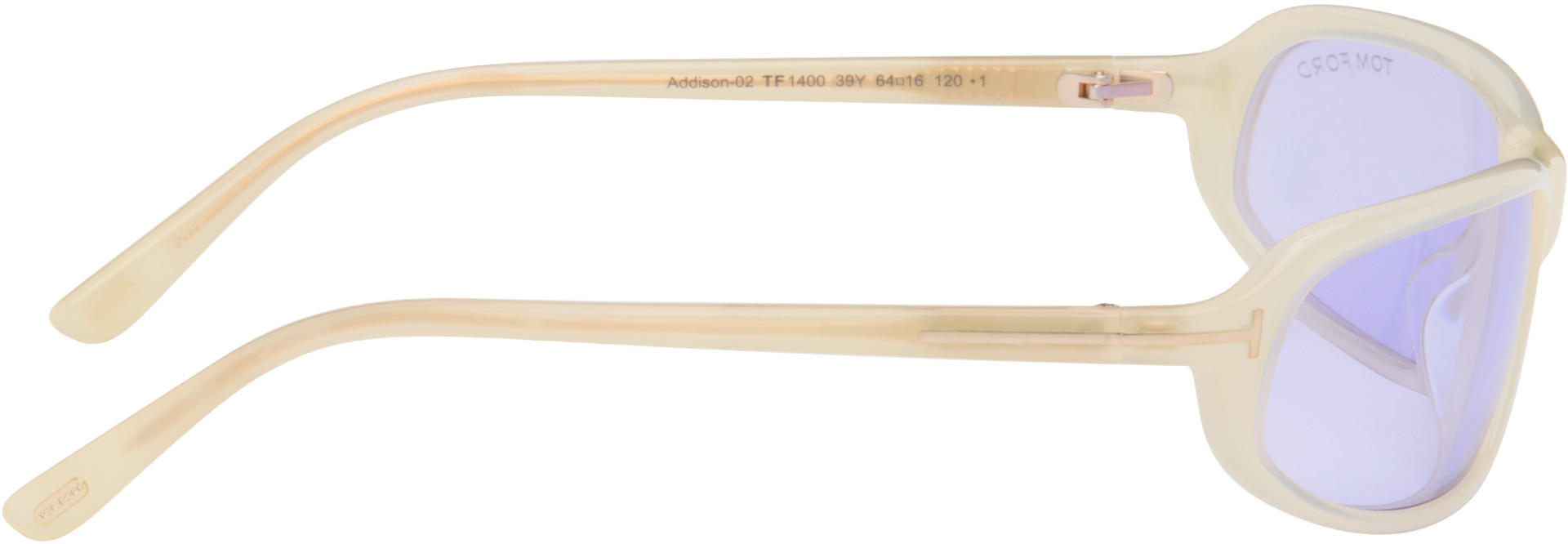 TOM FORD - Off-White Addison Sunglasses