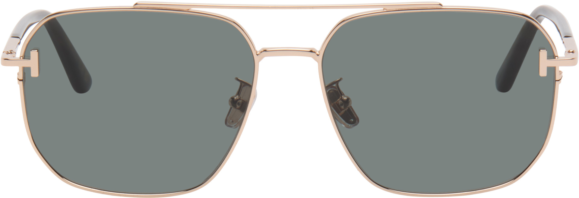 TOM FORD - Rose Gold Navigator Sunglasses