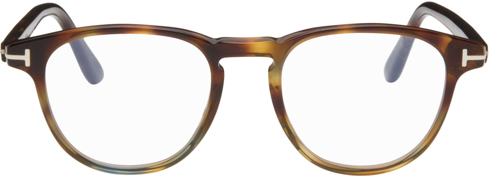 TOM FORD - Brown Blue Block Glasses