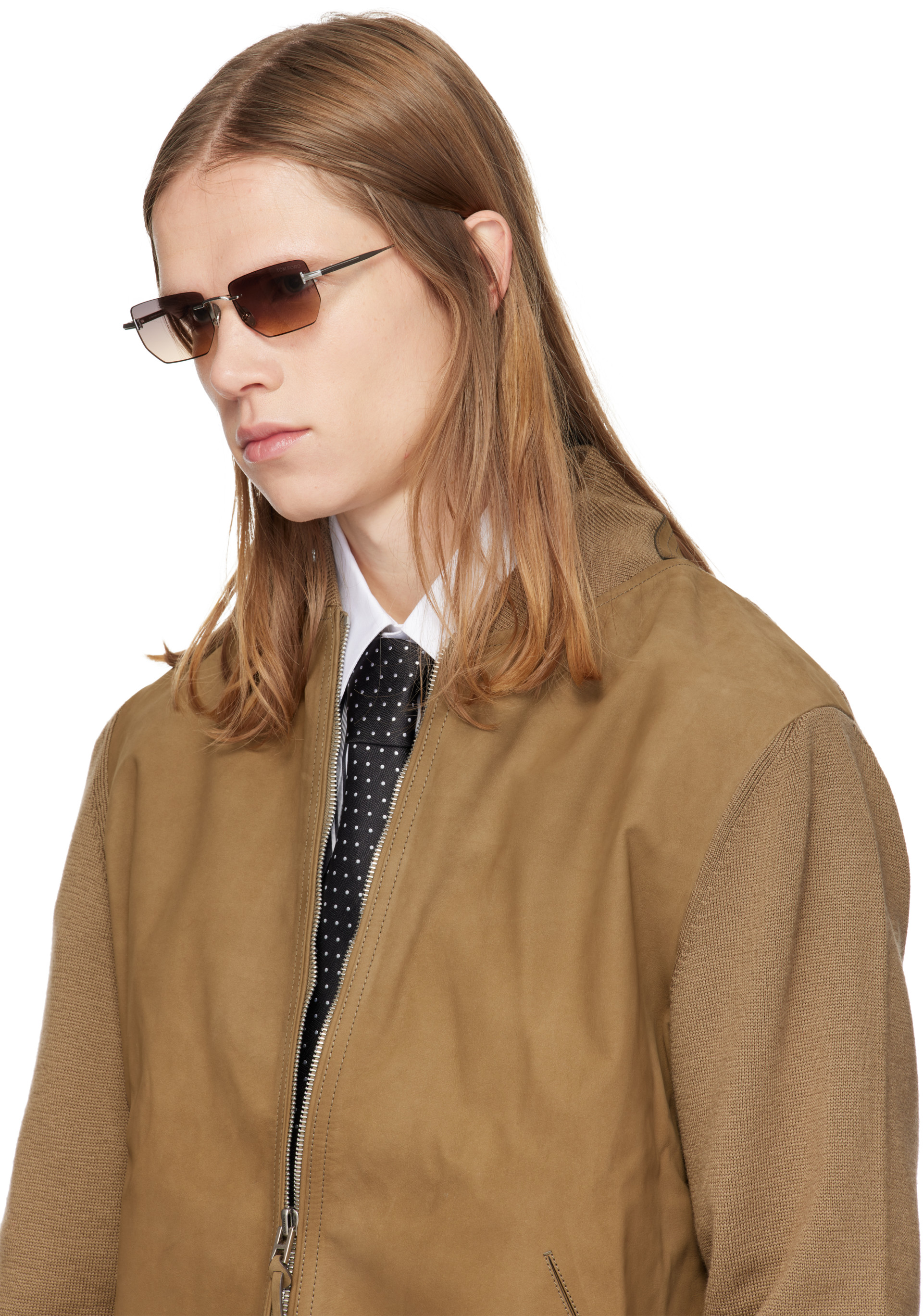 TOM FORD - Lunettes de soleil Ethan argentées