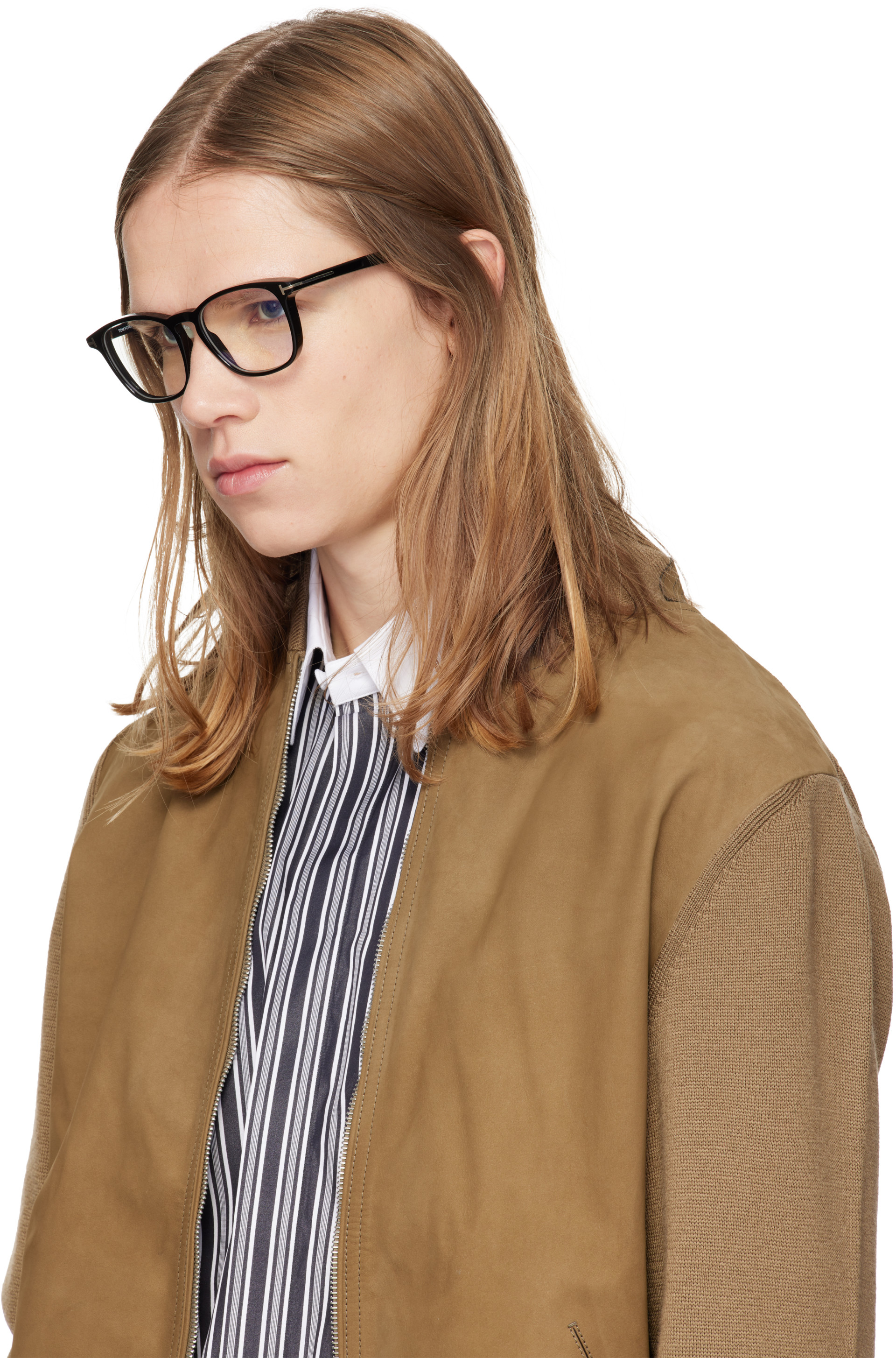 TOM FORD - Black Round Blue Light Glasses
