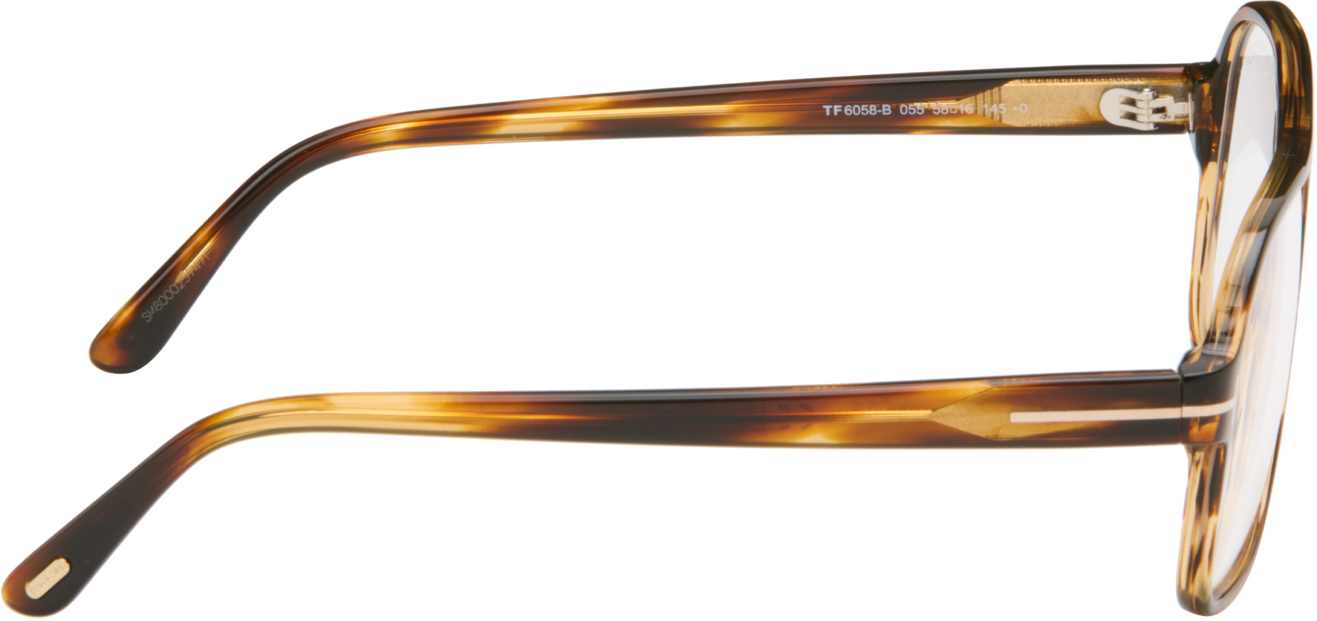 TOM FORD - Brown Navigator Blue Block Glasses
