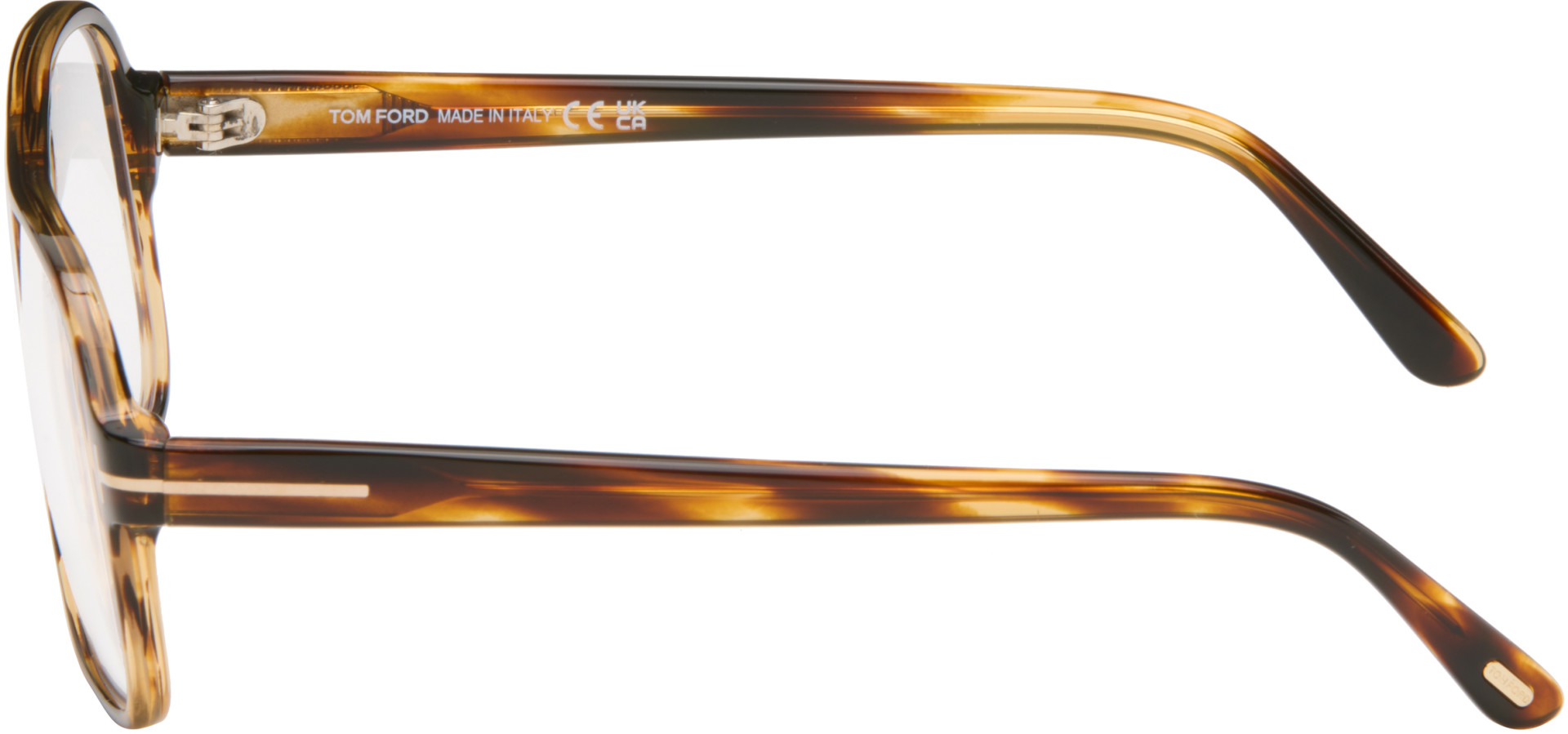 TOM FORD - Brown Navigator Blue Block Glasses