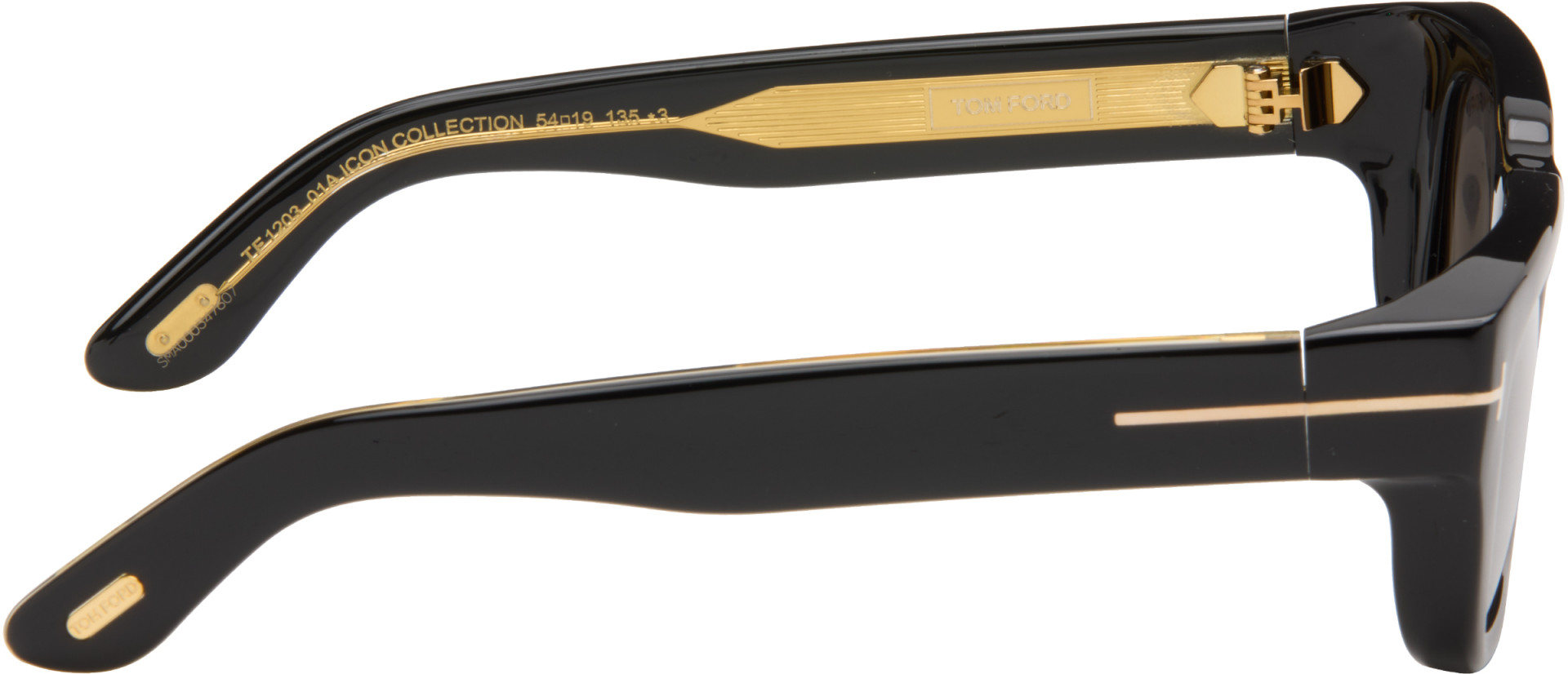 TOM FORD - Black Icon Rectangular Sunglasses