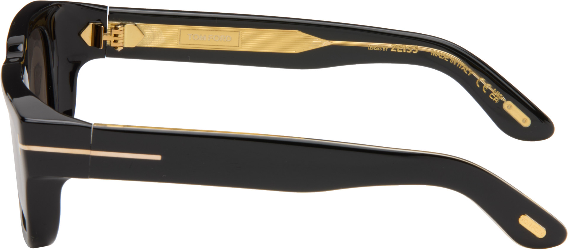 TOM FORD - Black Icon Rectangular Sunglasses