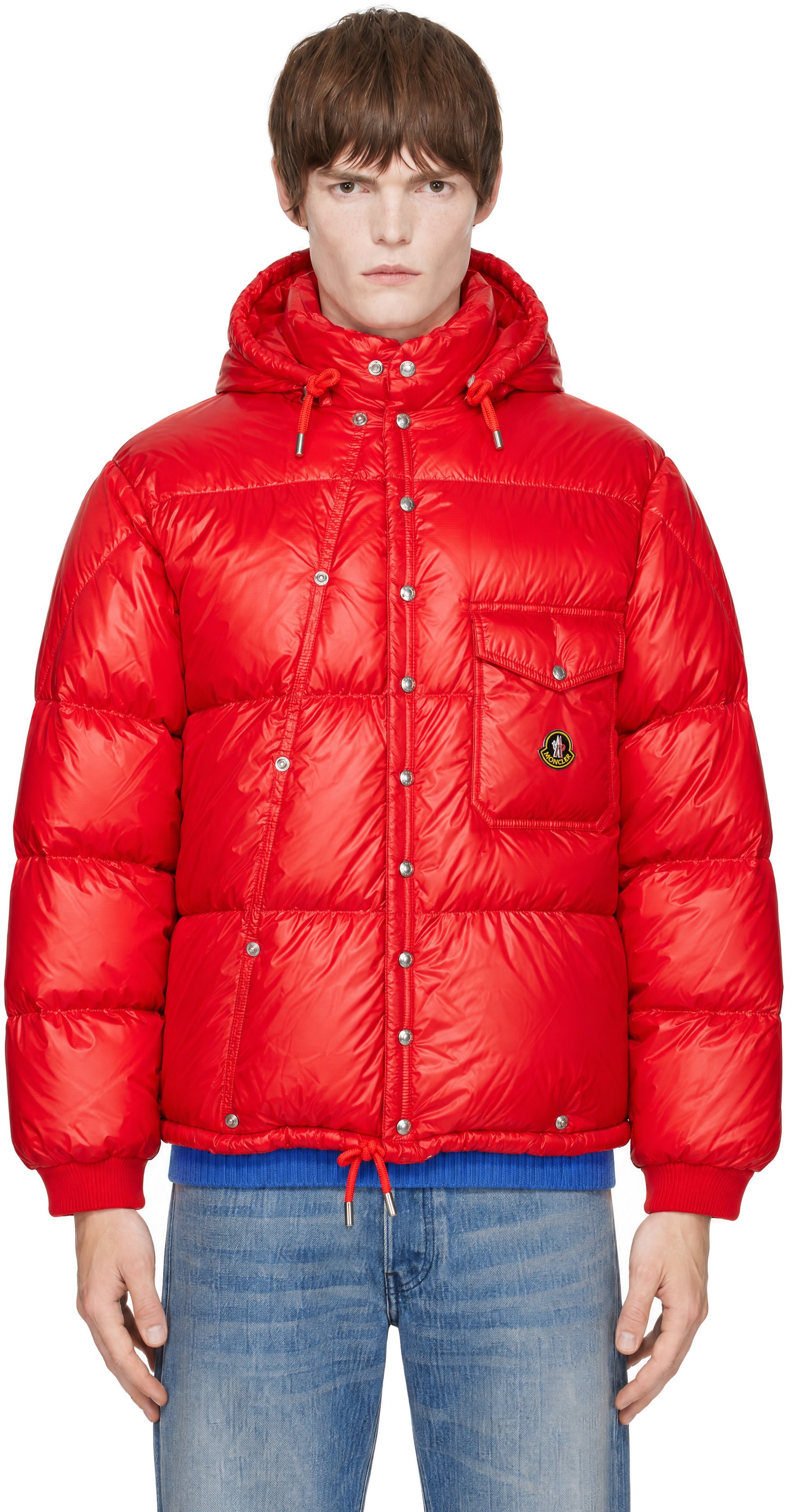 Moncler - Red Karakorum Hooded Short Down Jacket