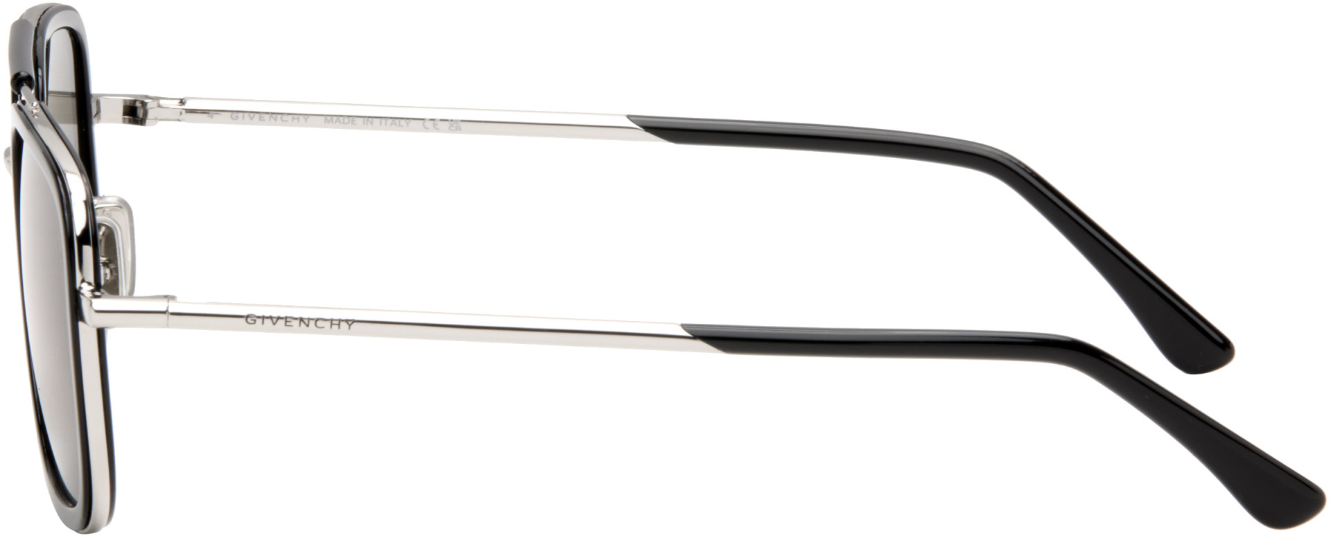 Givenchy - Silver & Black Day Sunglasses