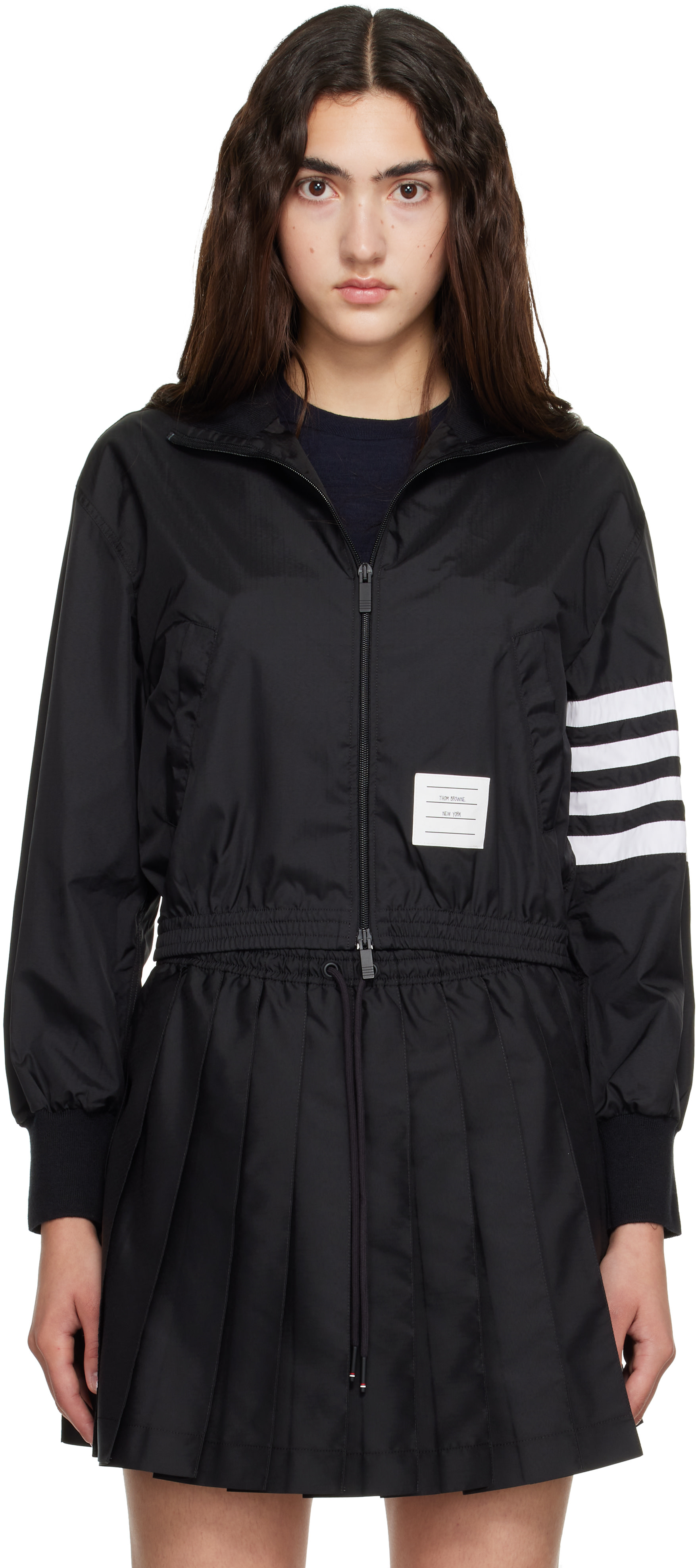 Thom Browne - Black Zip-Up Ripstop Track Jacket