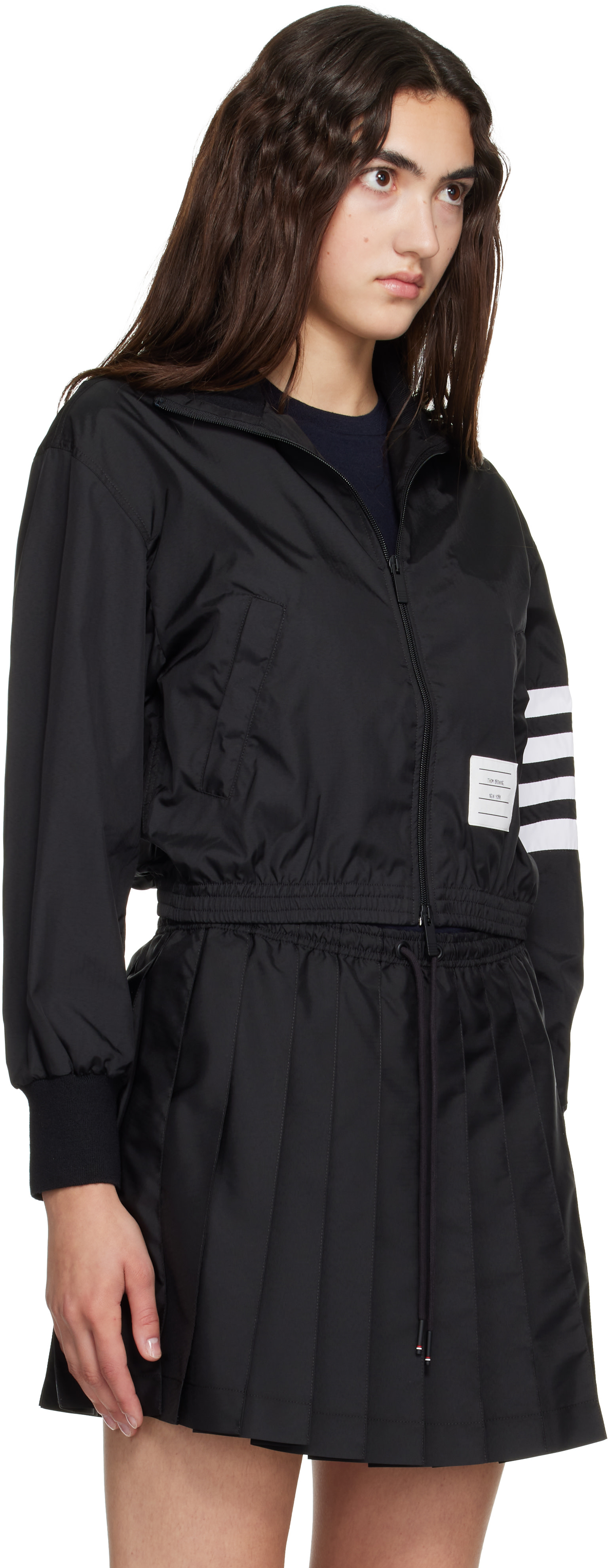 Thom Browne - Black Zip-Up Ripstop Track Jacket