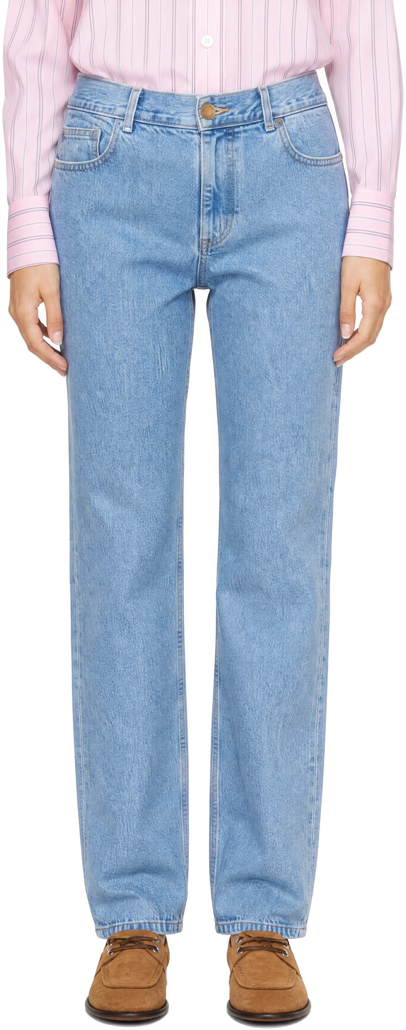 Thom Browne - Jean bleu en denim à lisière