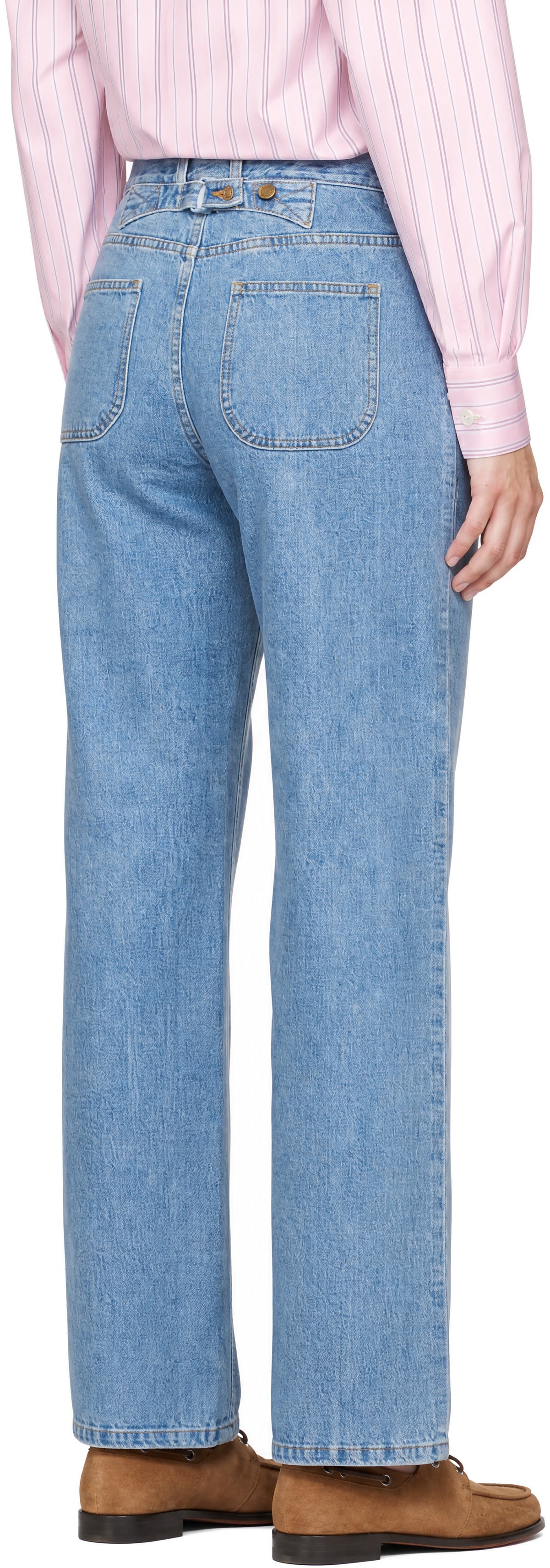 Thom Browne - Jean bleu en denim à lisière