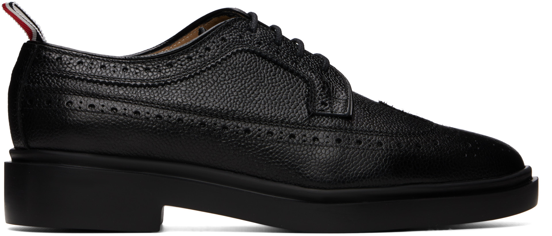 Thom Browne - Black Pebble Grain Lightweight Classic Longwing Brogues