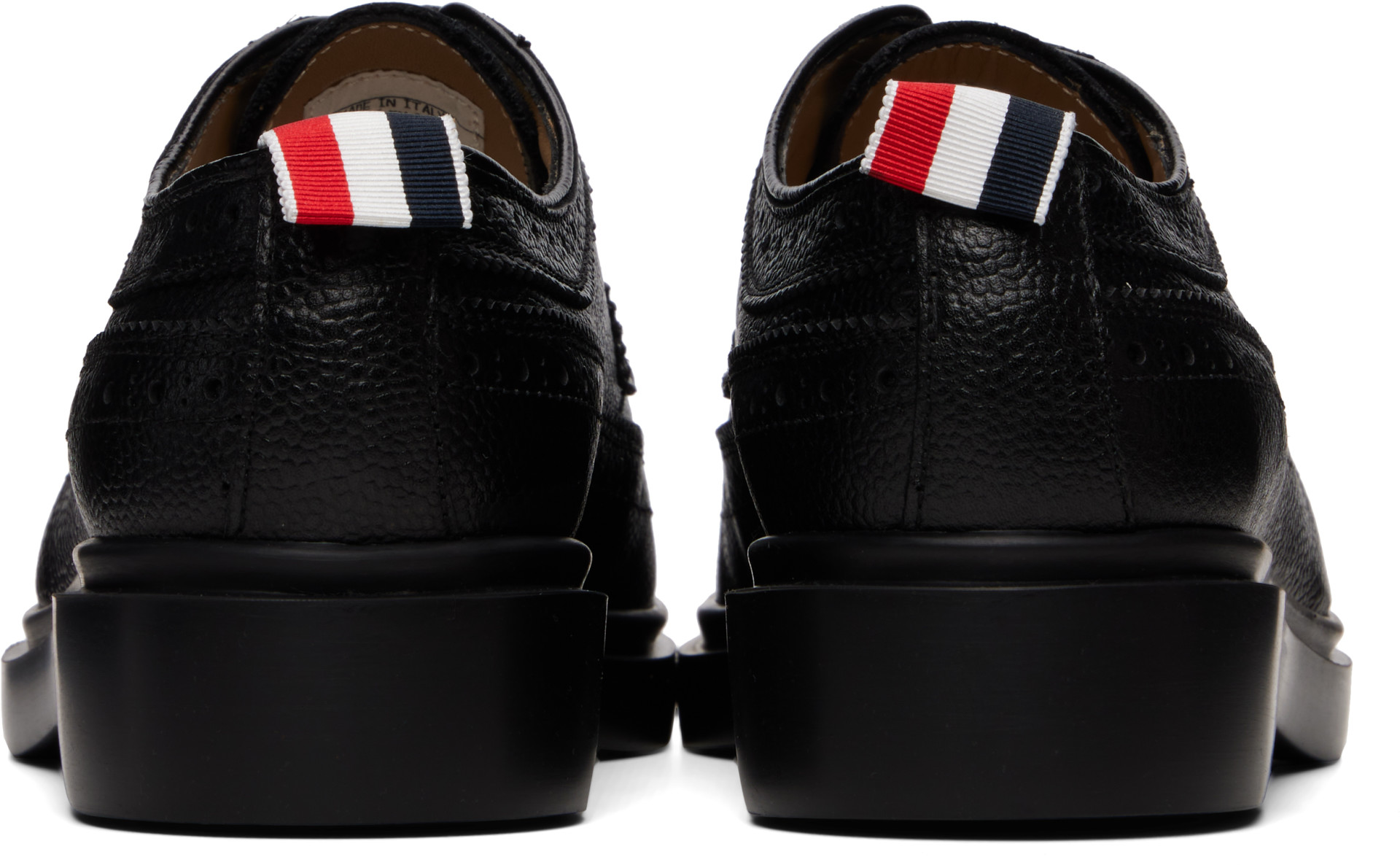 Thom Browne - Black Pebble Grain Lightweight Classic Longwing Brogues