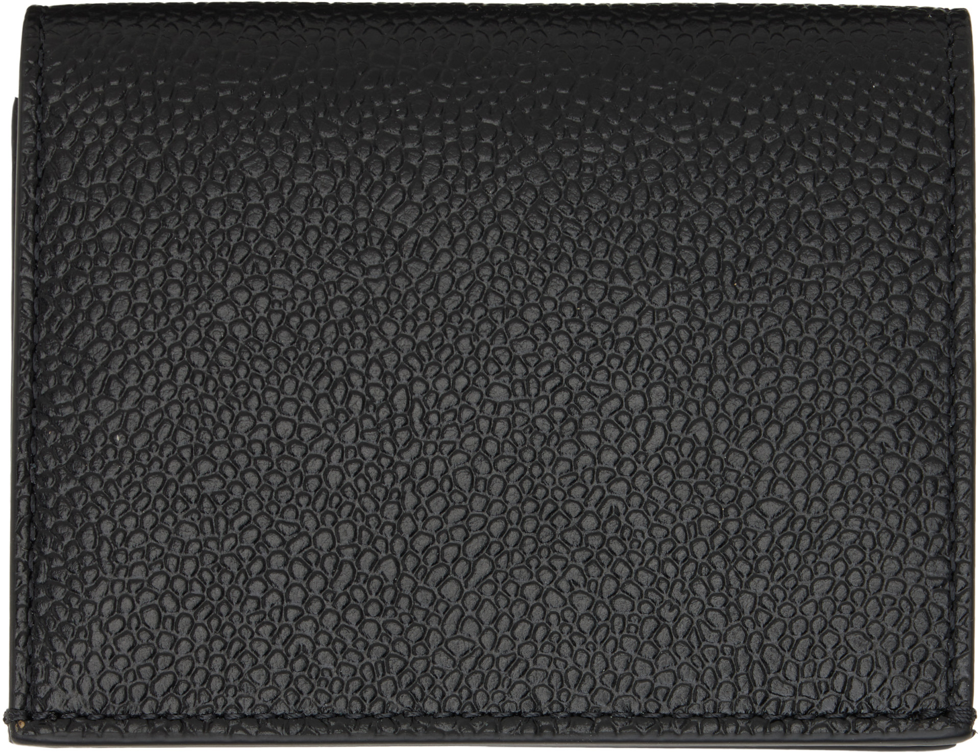 Thom Browne - Black Pebble Grain Double Card Holder