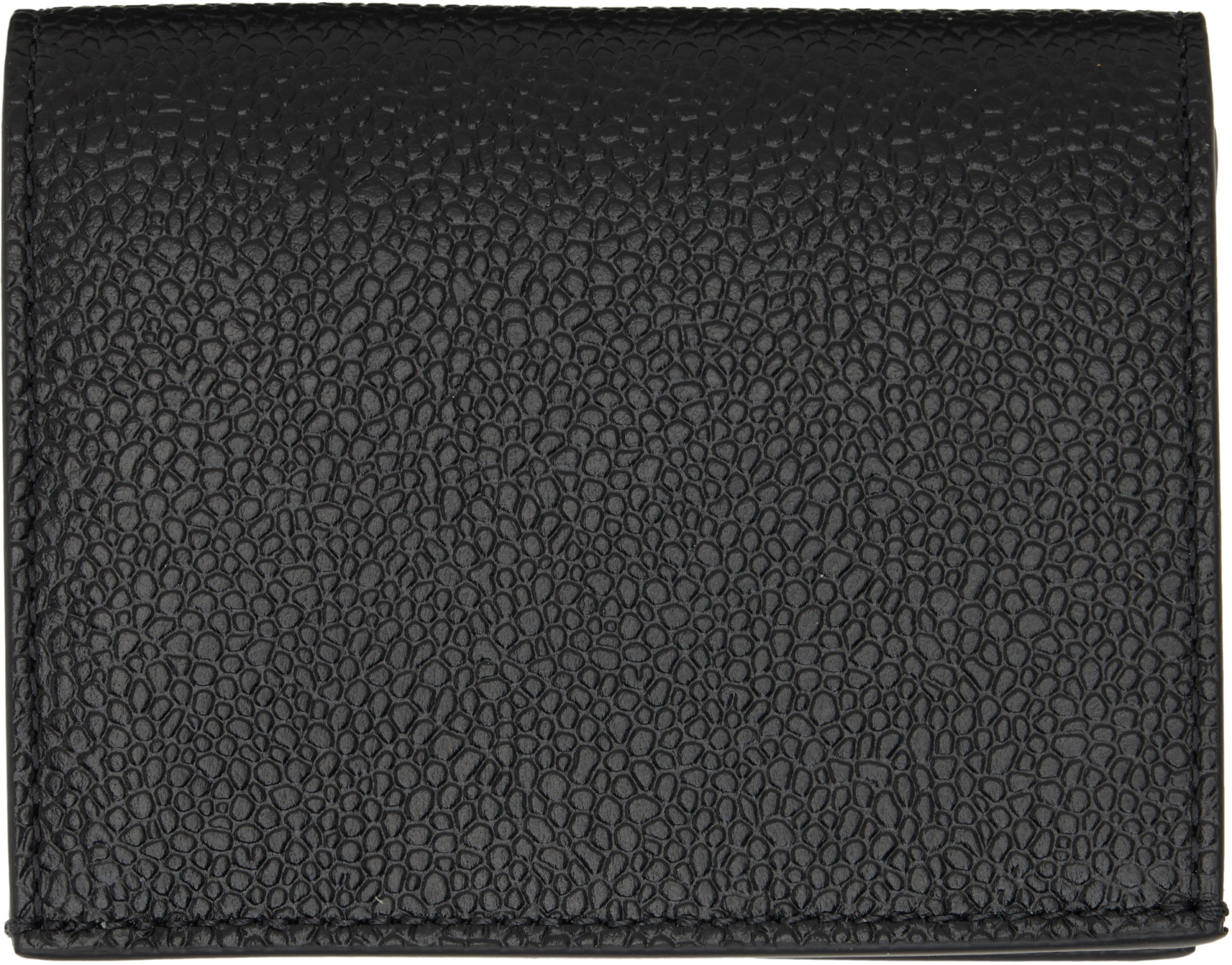 Thom Browne - Black Pebble Grain Double Card Holder