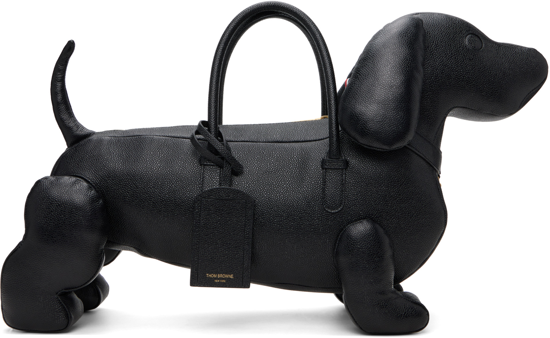 Thom Browne - Black Hector Pebble Grain Leather Bag