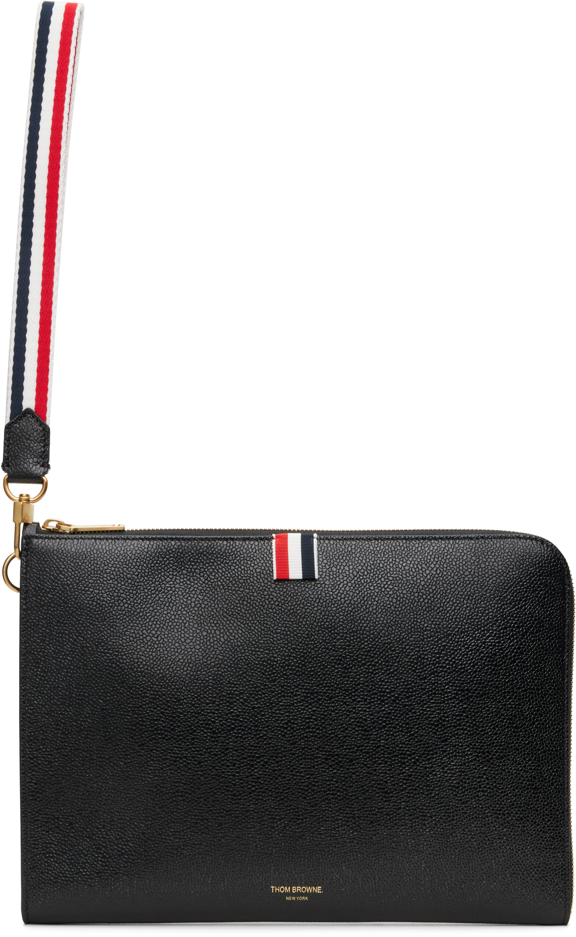 Thom Browne - Black Pebble Grained Pouch