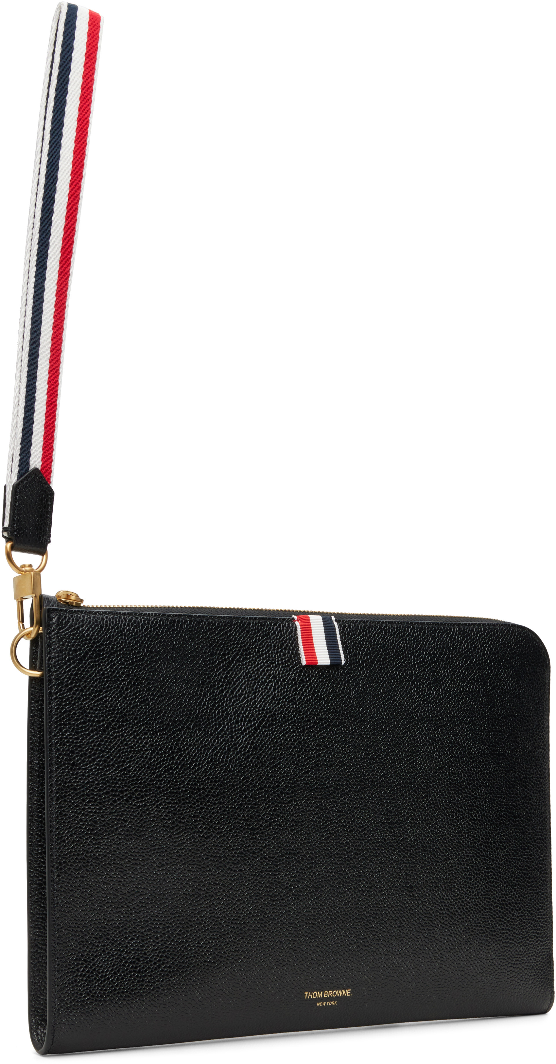 Thom Browne - Black Pebble Grained Pouch