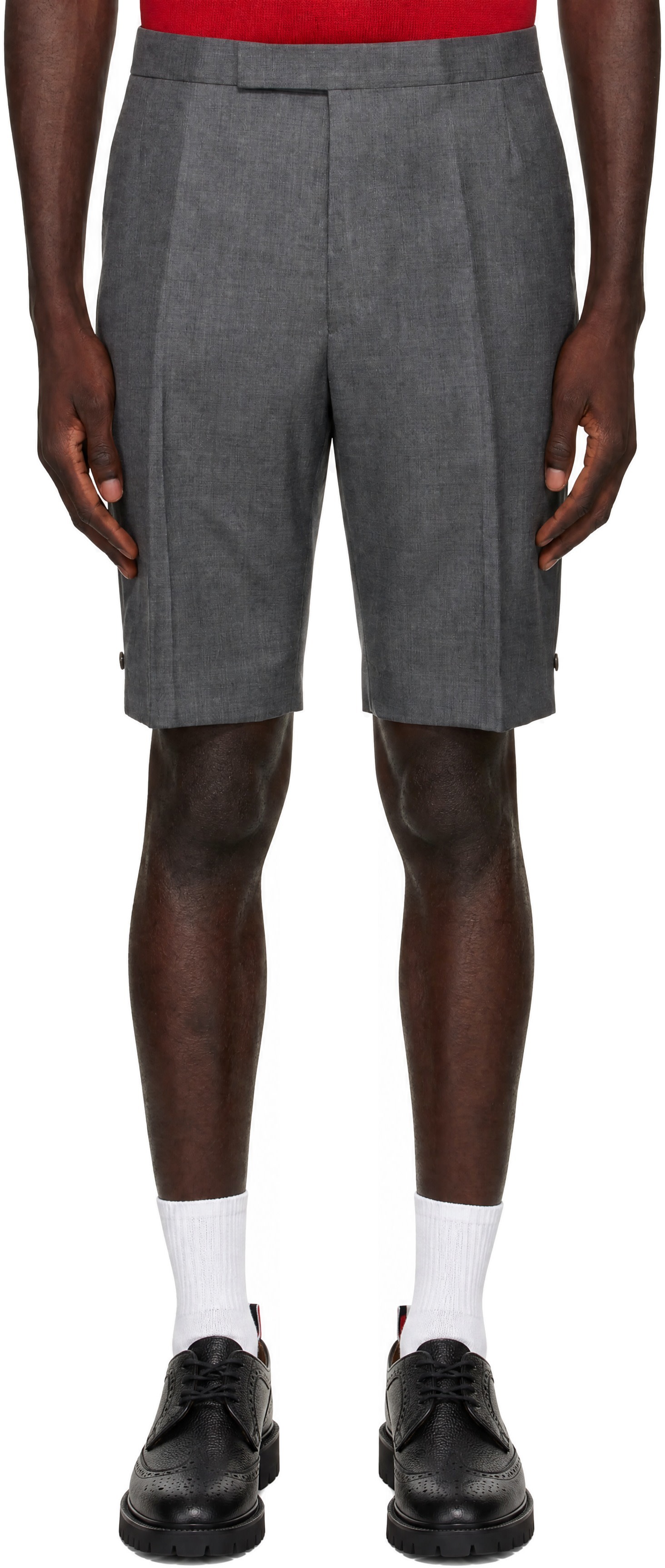 Thom Browne - Gray Super 120's Twill Backstrap Shorts