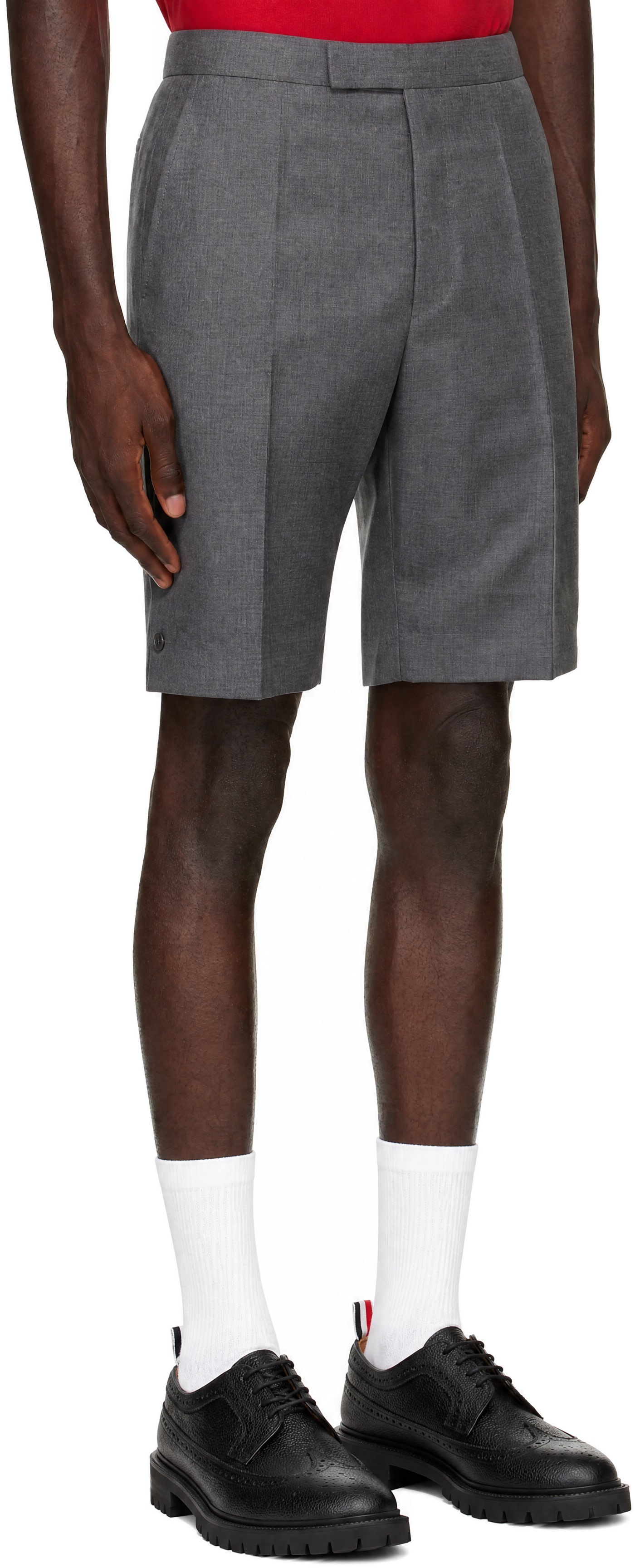Thom Browne - Gray Super 120's Twill Backstrap Shorts
