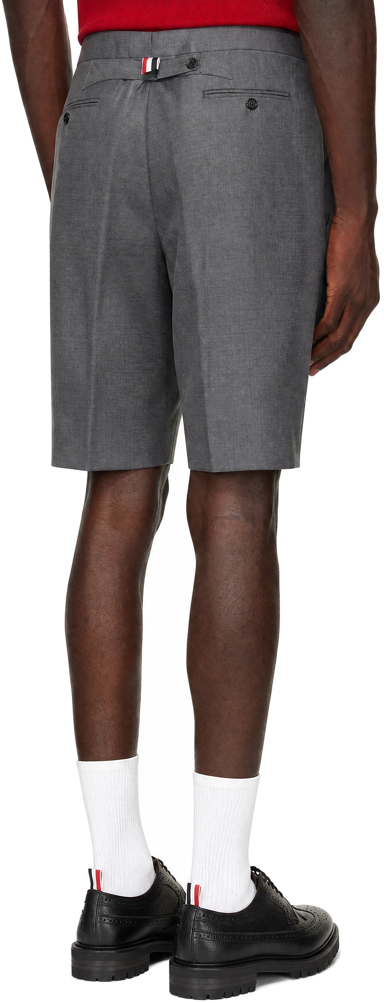 Thom Browne - Gray Super 120's Twill Backstrap Shorts