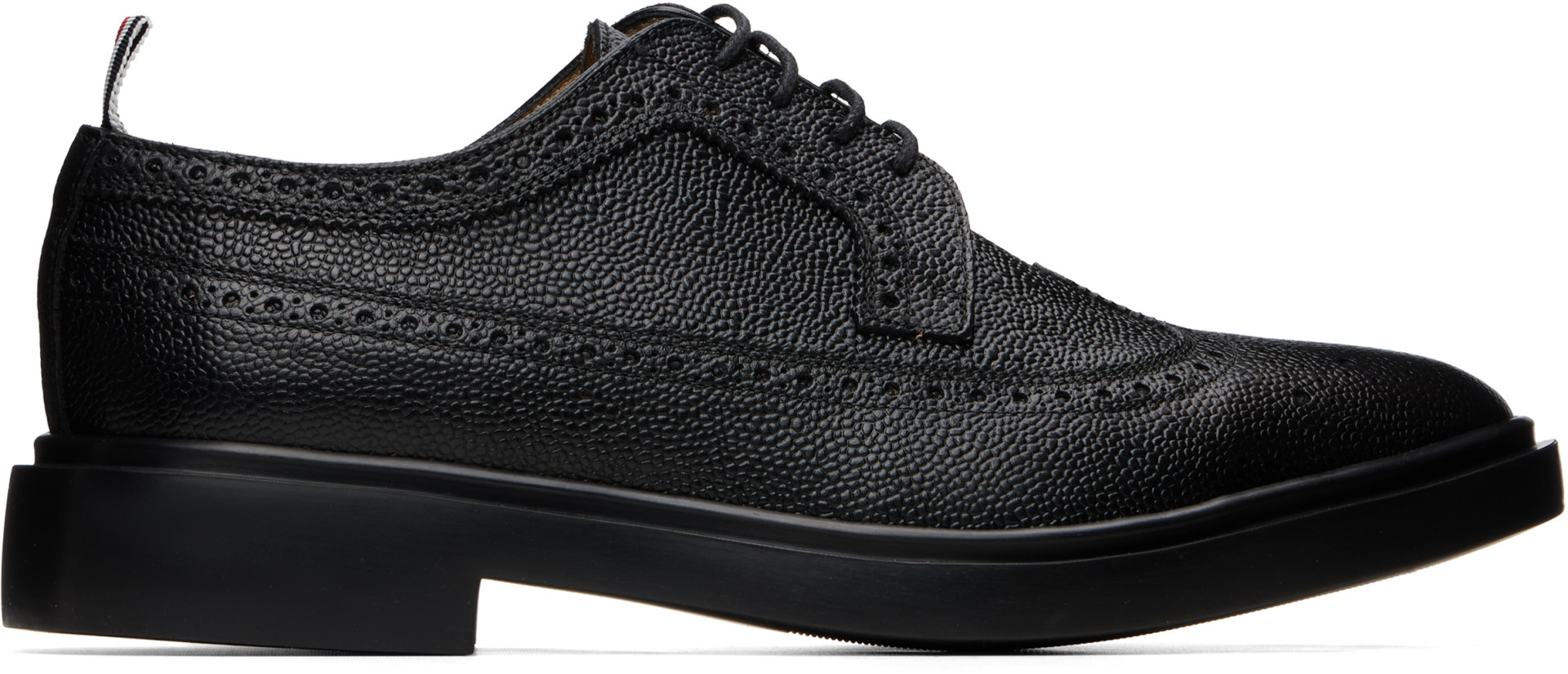 Thom Browne - Black Pebble Grain Longwing Brogues