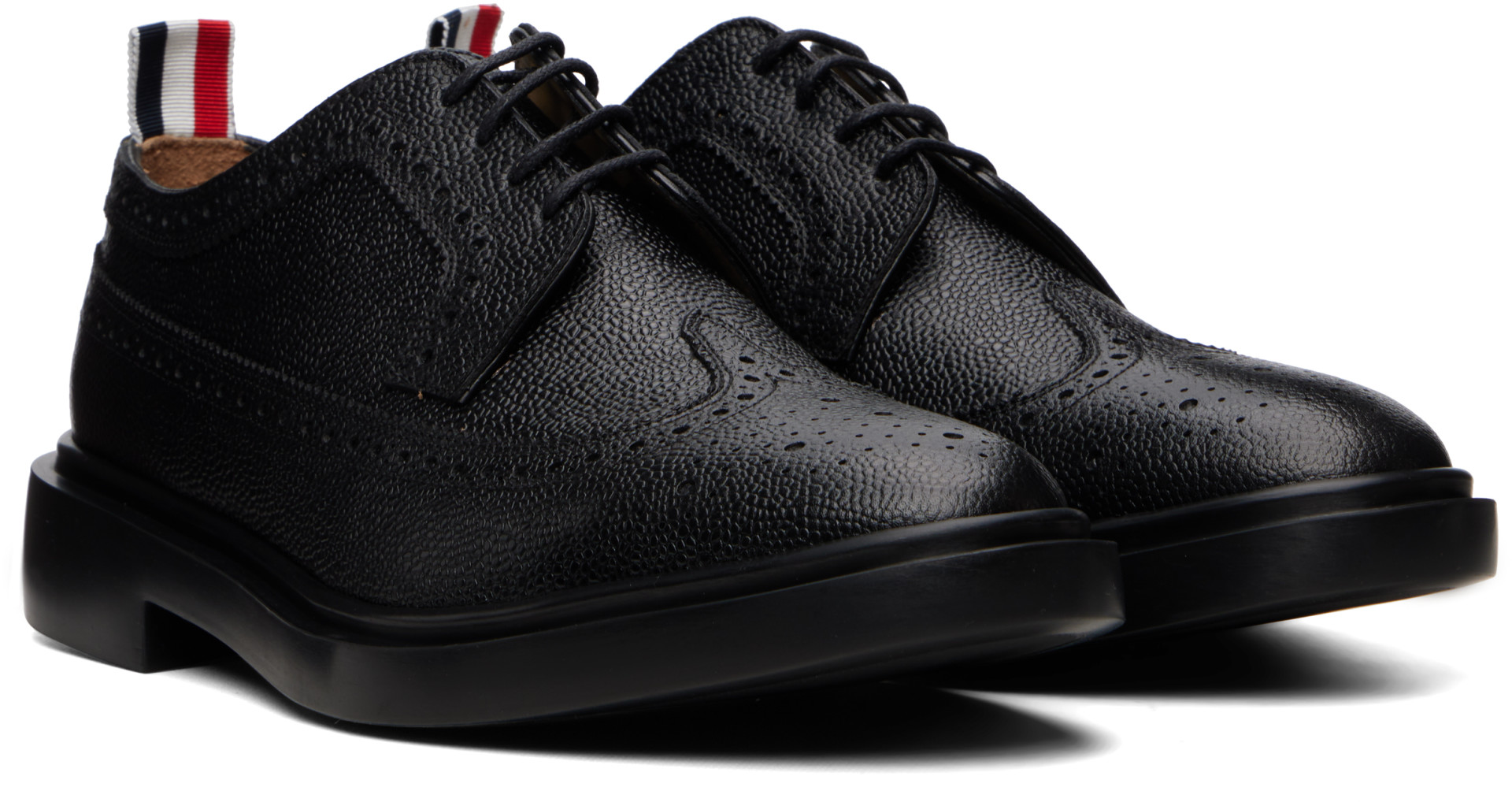 Thom Browne - Black Pebble Grain Longwing Brogues