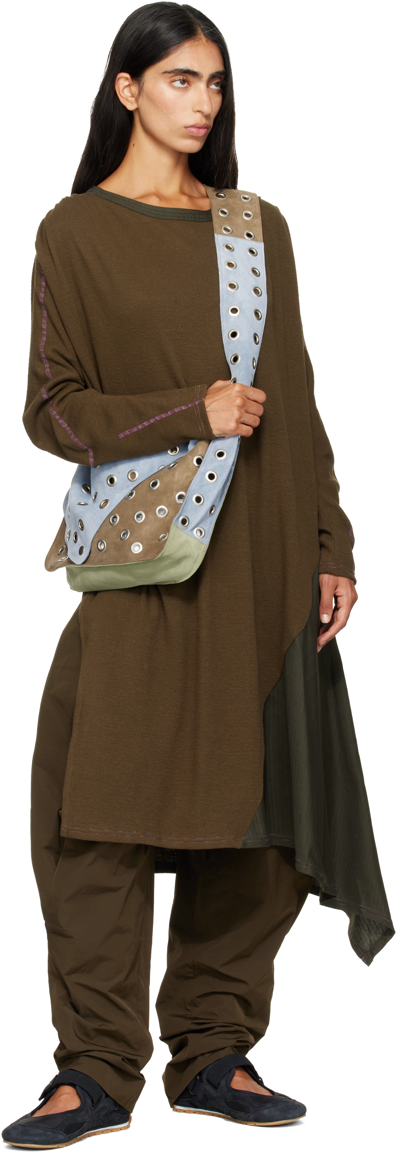SC103 - Sac messager Record bleu et brun