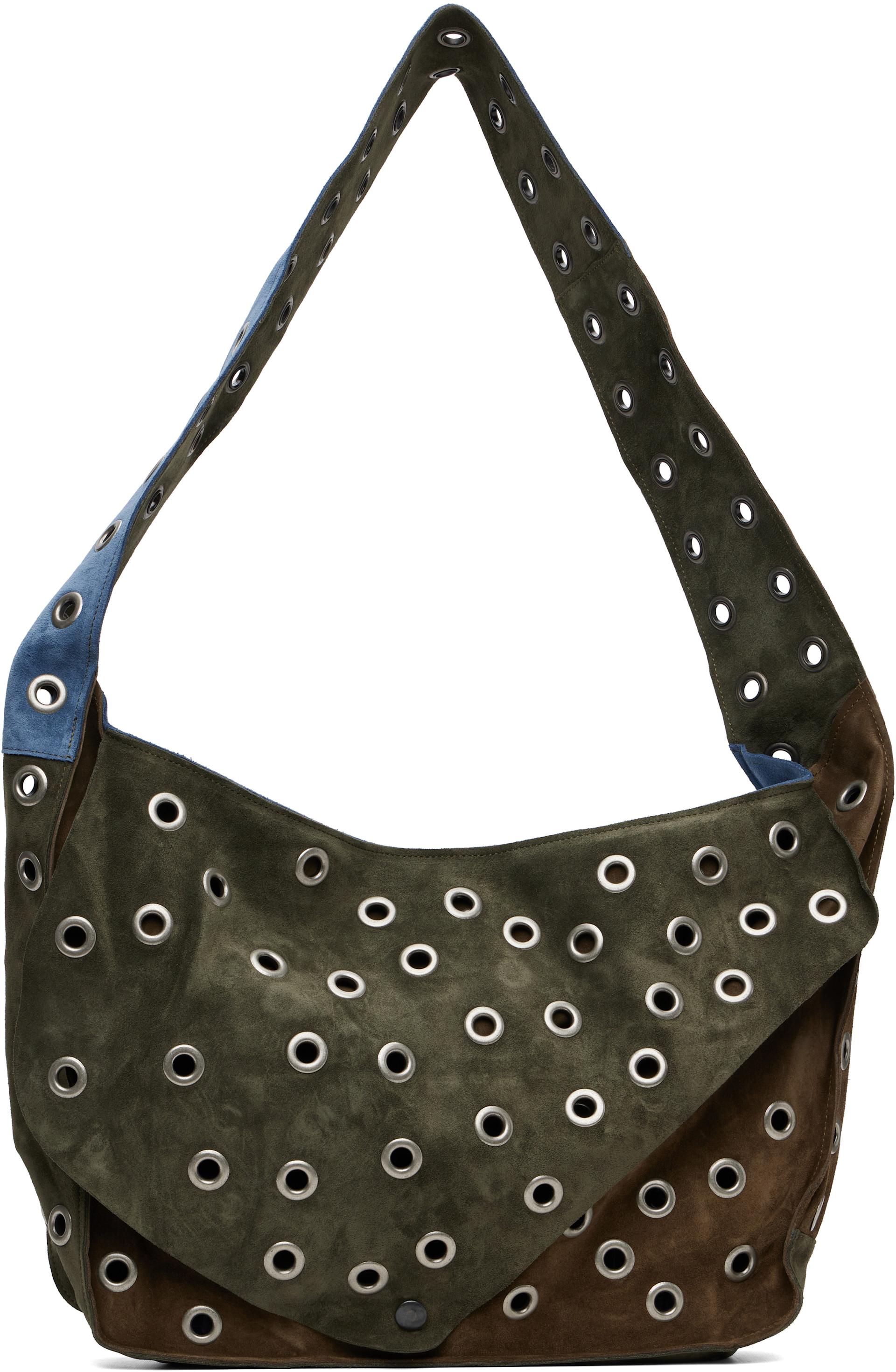 SC103 - Sac messager Record kaki et bleu