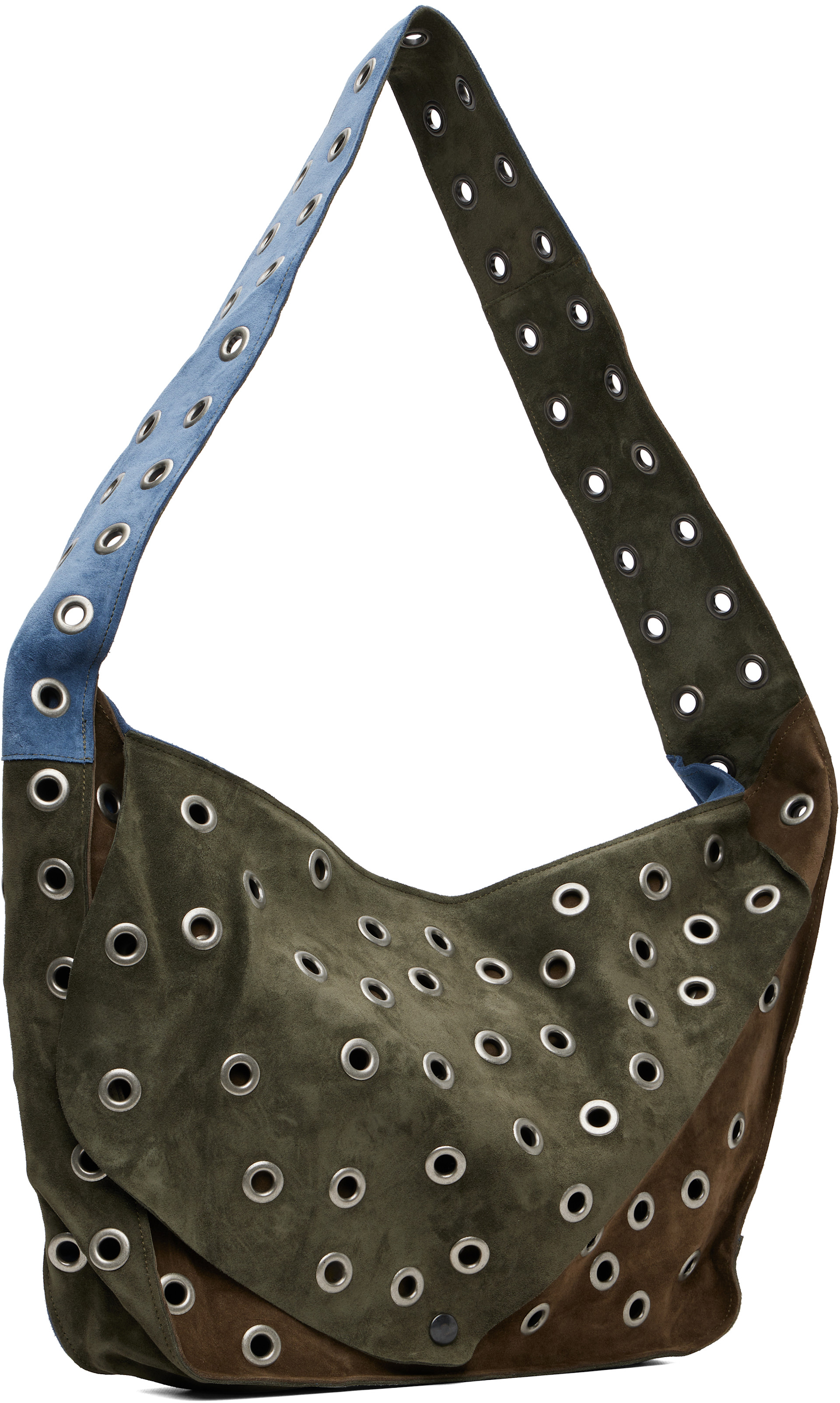 SC103 - Sac messager Record kaki et bleu