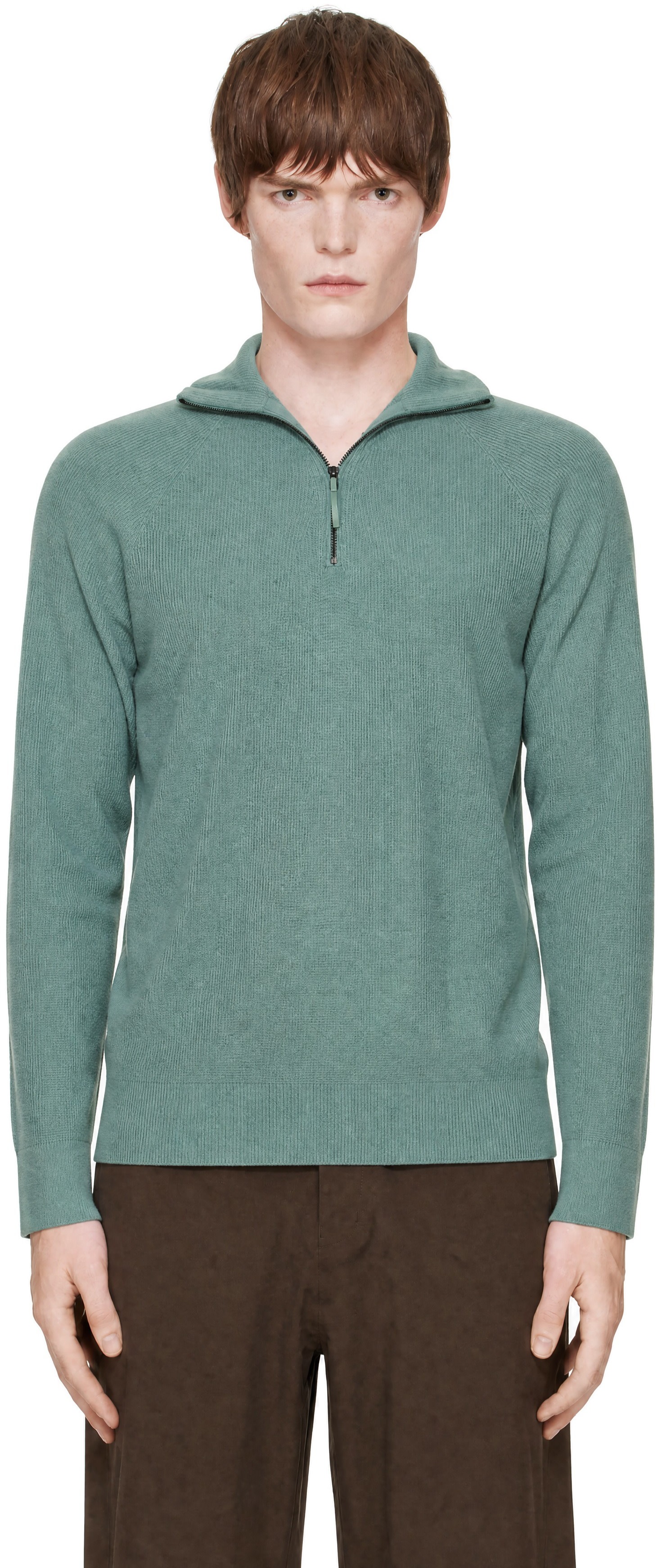 Veilance - Green Conic Wool Half Zip Sweater