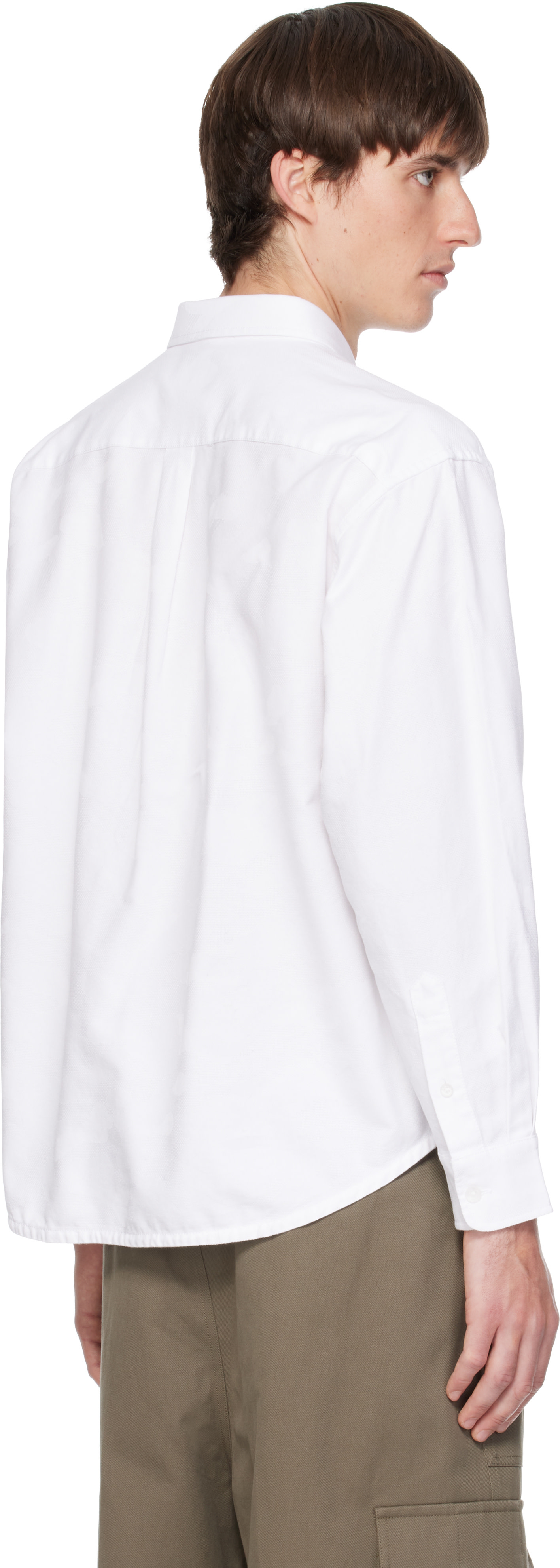 BAPE - White One Point Solid Camo Shirt