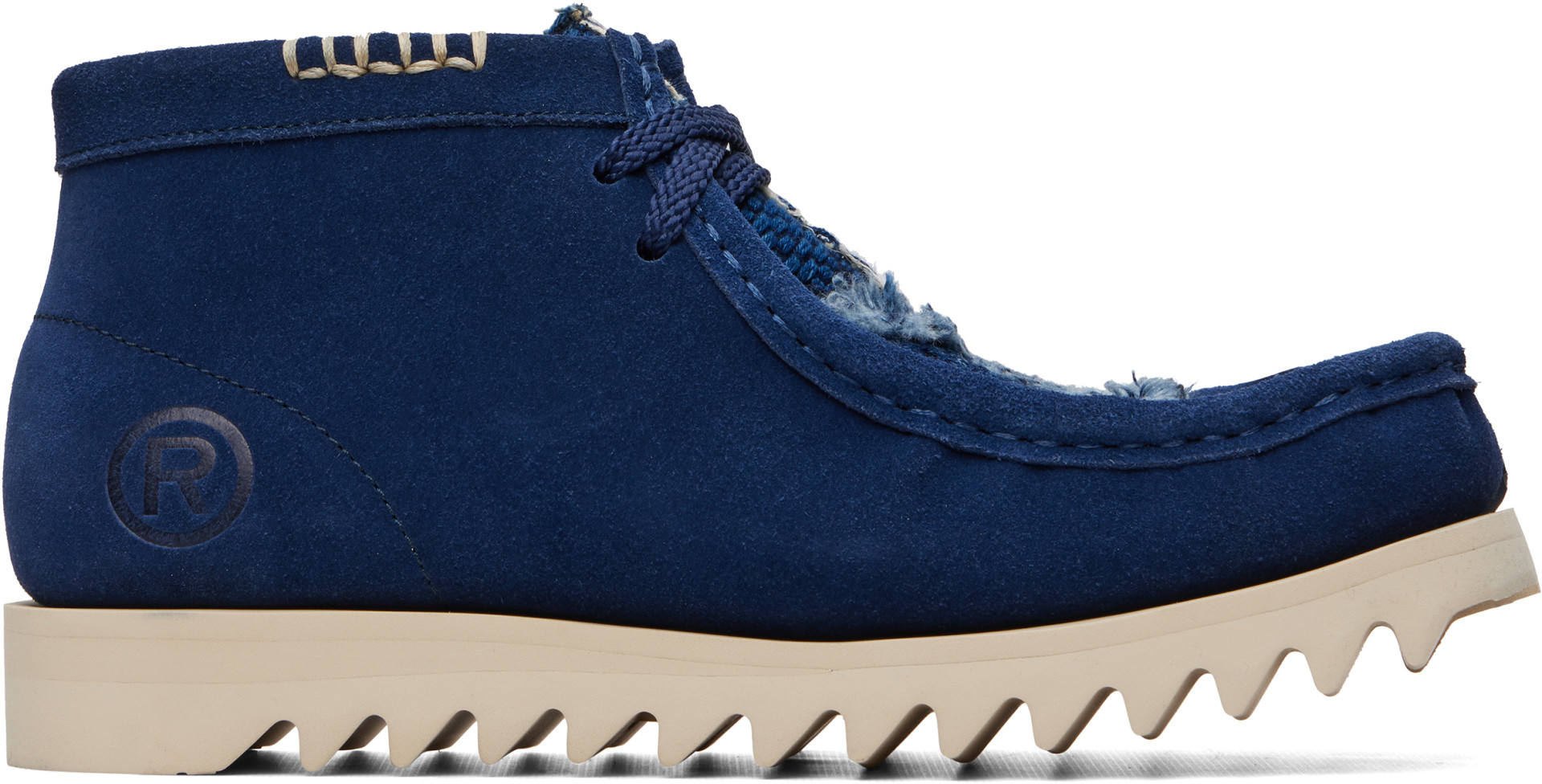 BAPE - Chukkas MANHUNT bleus à bout Tabi