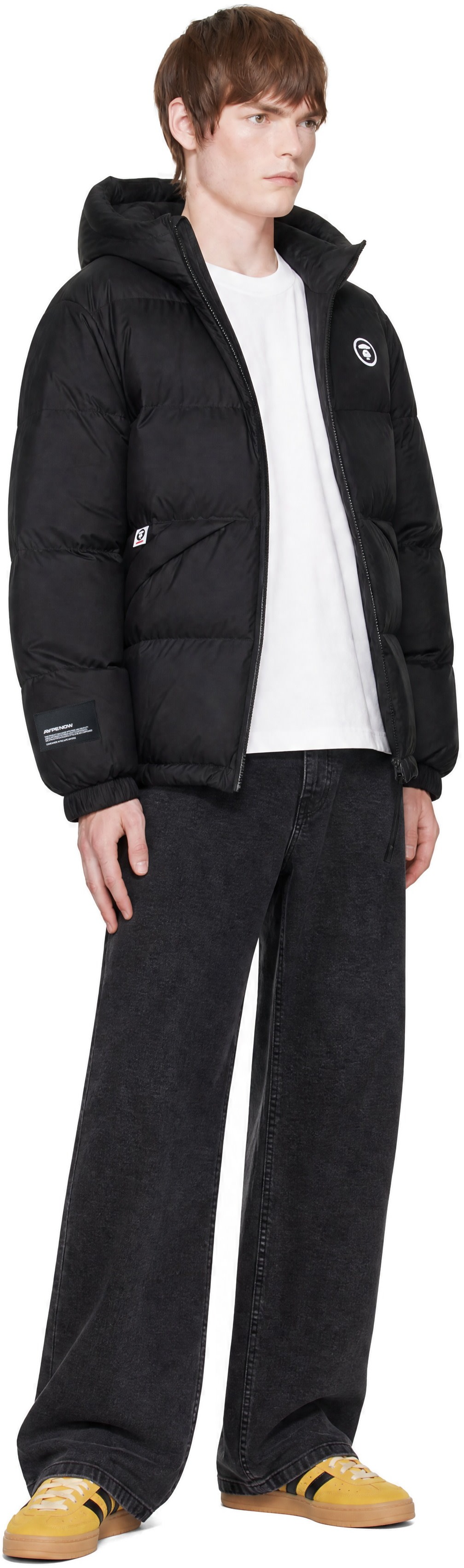 AAPE by A Bathing Ape - Black 'AAPENOW' Down Jacket