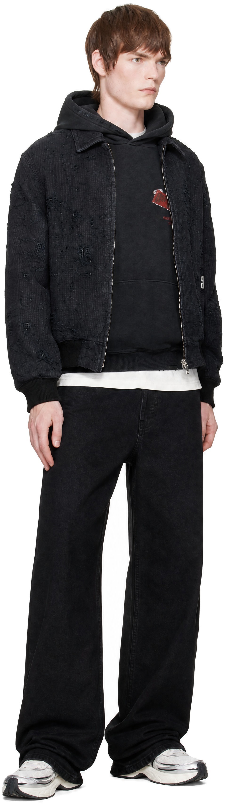 Represent - Black 'Anarchy' Denim Jacket