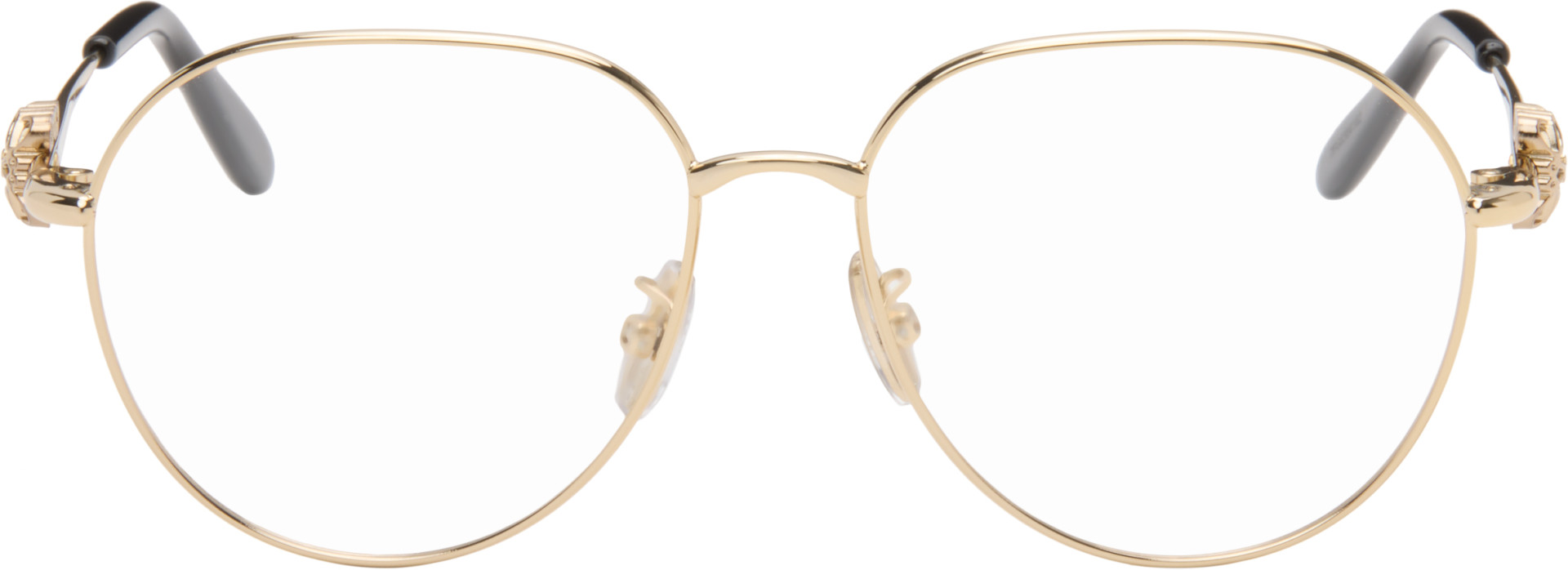 LOEWE - Lunettes aviateur dorées à anagrammes