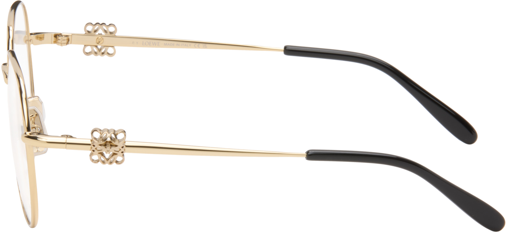 LOEWE - Lunettes aviateur dorées à anagrammes